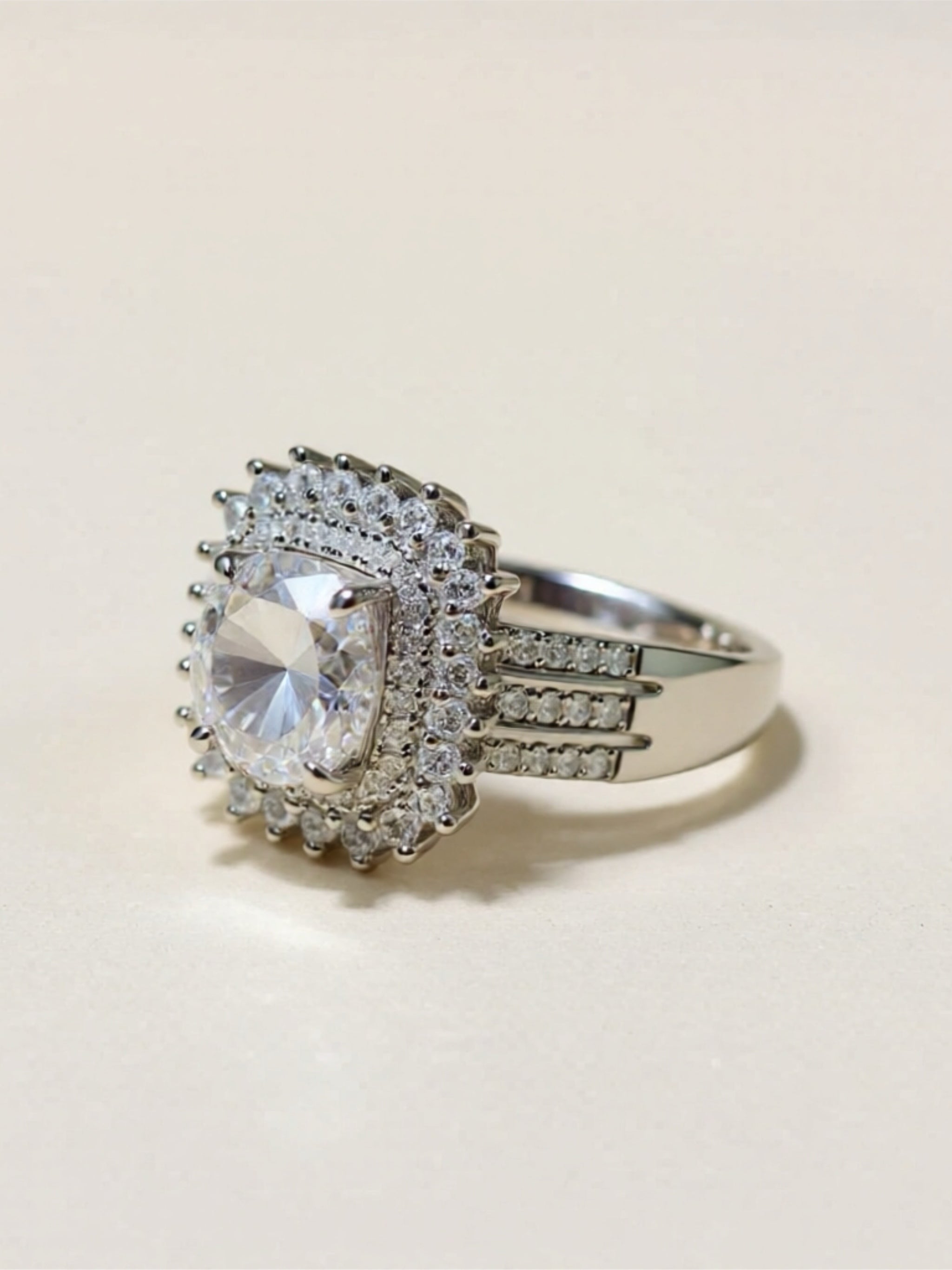 2 Carat Moissanite 925 Sterling Silver Ring