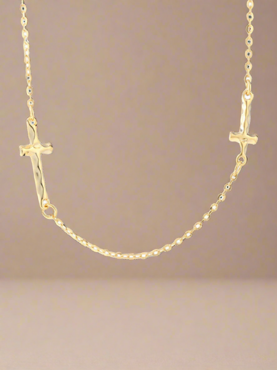 925 Sterling Silver Cross Charm Necklace