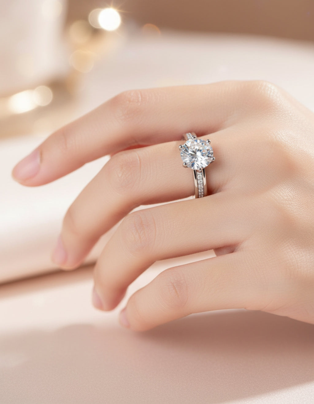 3 Carat Moissanite 925 Sterling Silver Ring