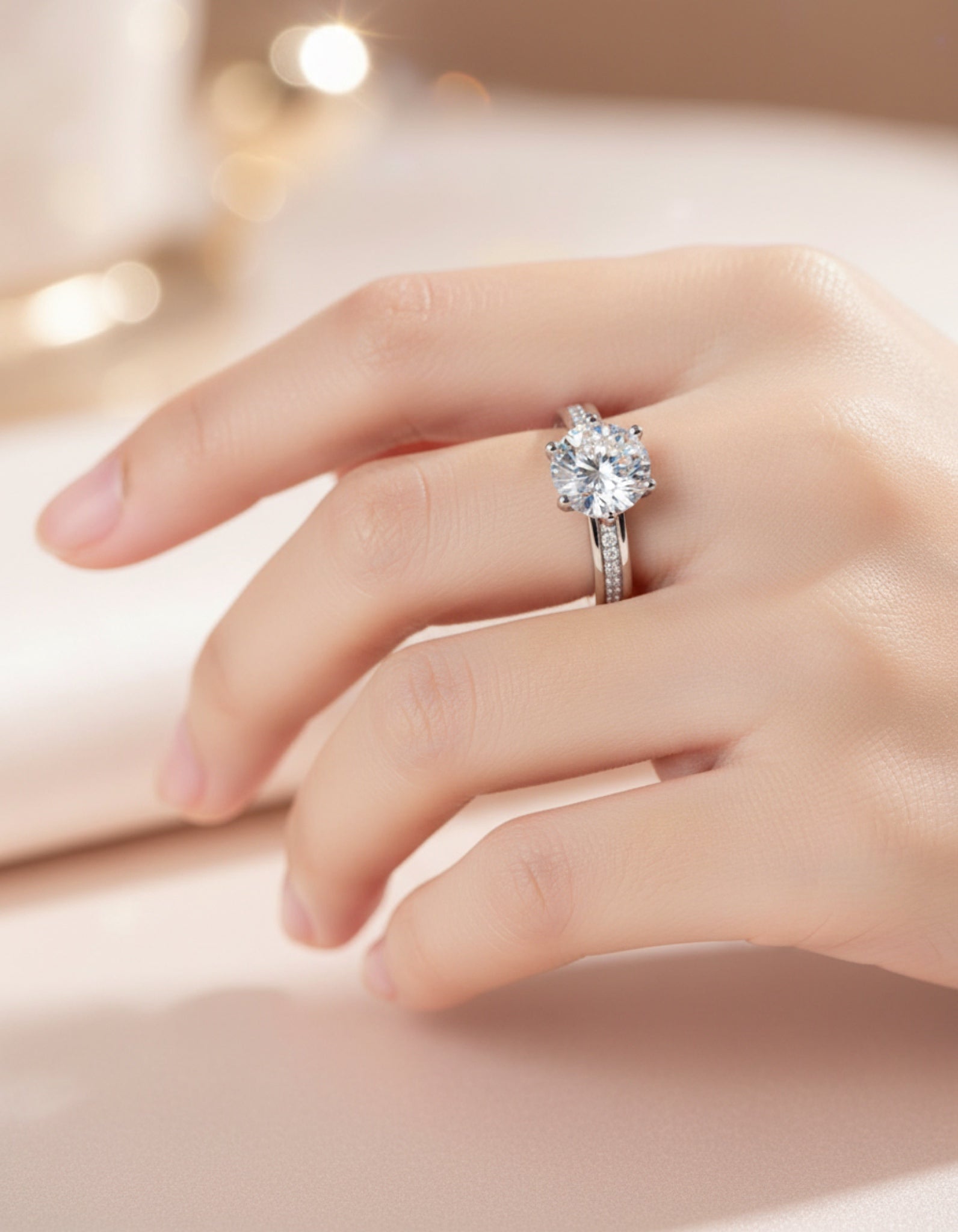 3 Carat Moissanite 925 Sterling Silver Ring