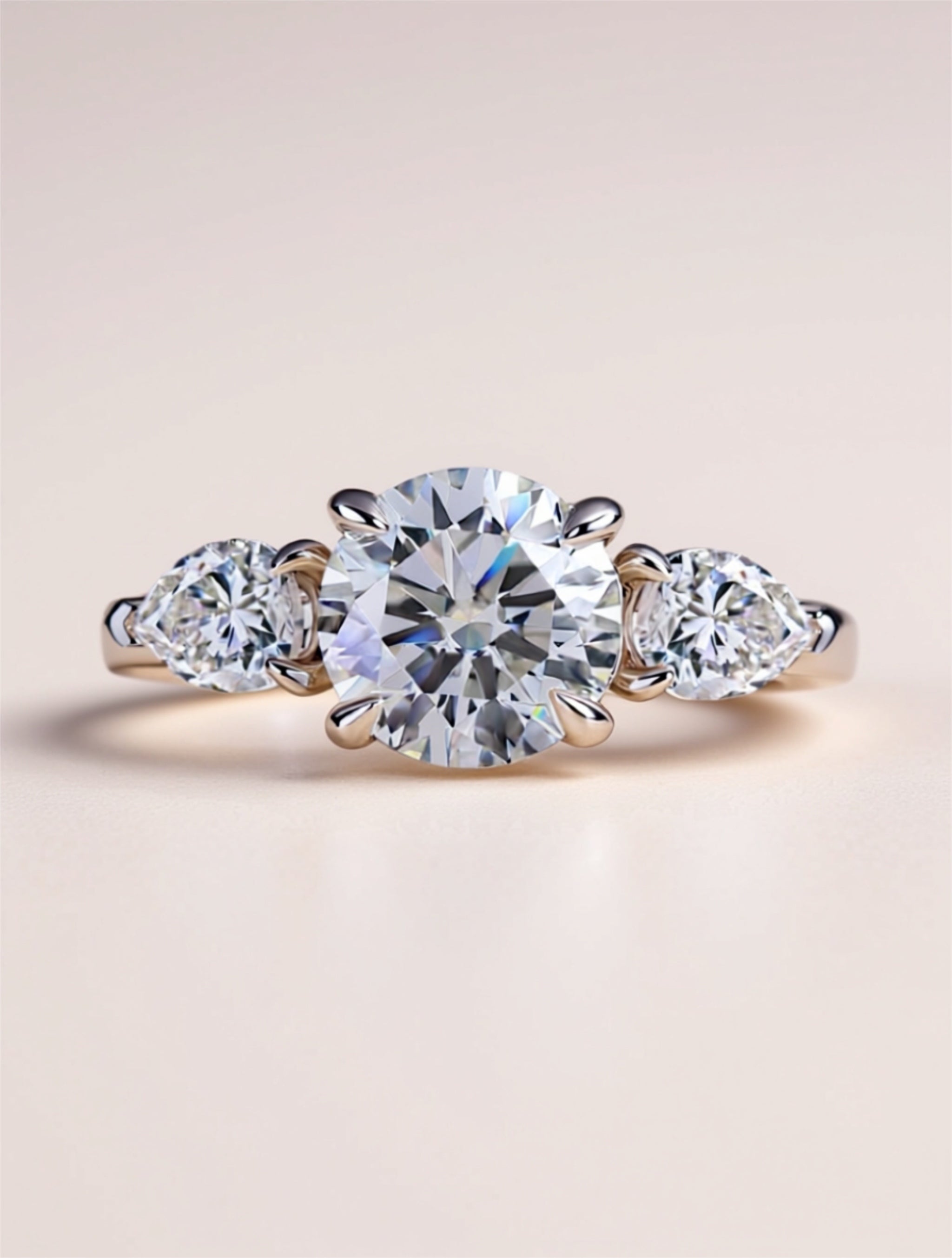 Timeless Three‑Stone Moissanite Bridal Ring