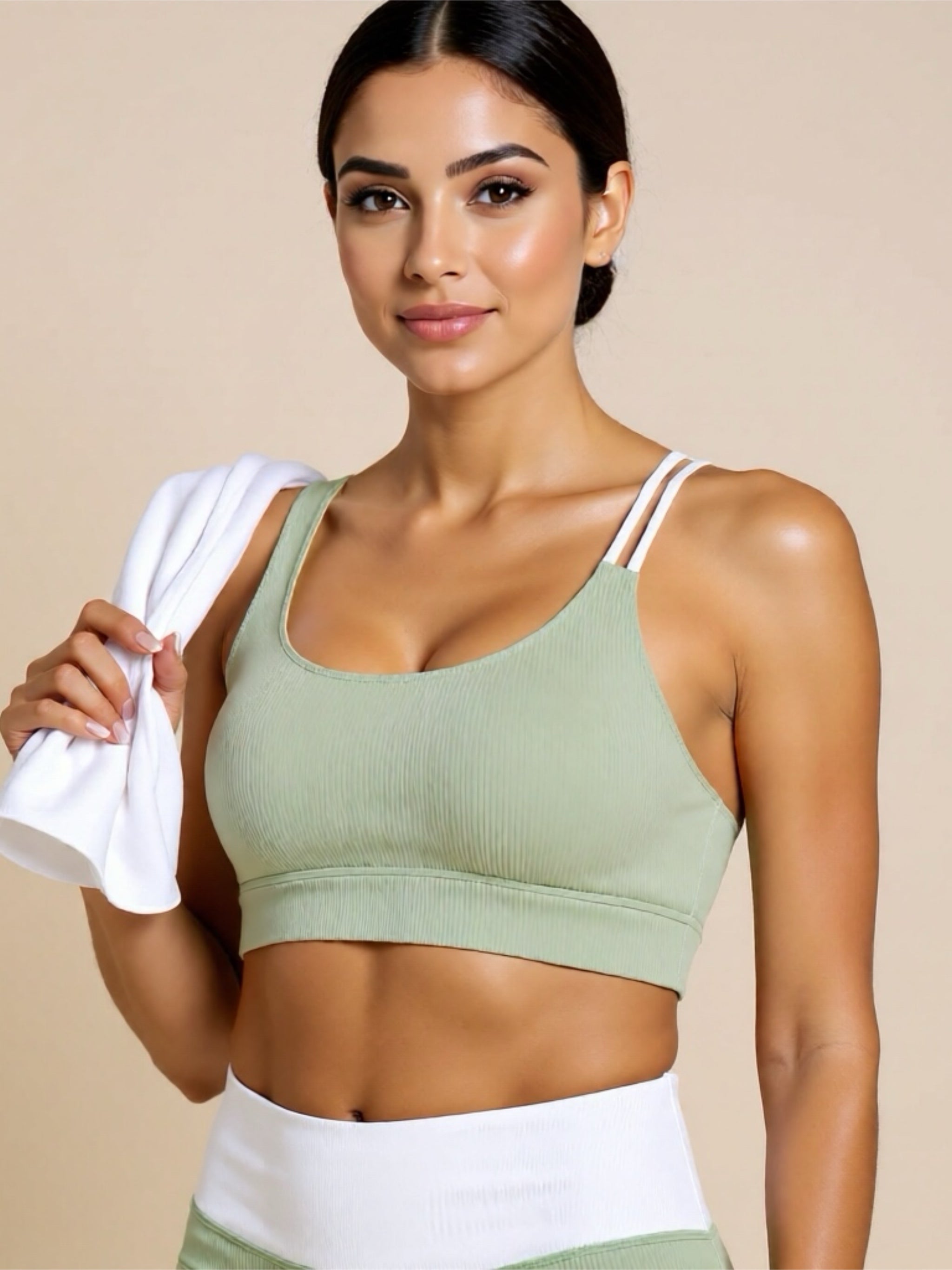 Color Contrast Sports Bra