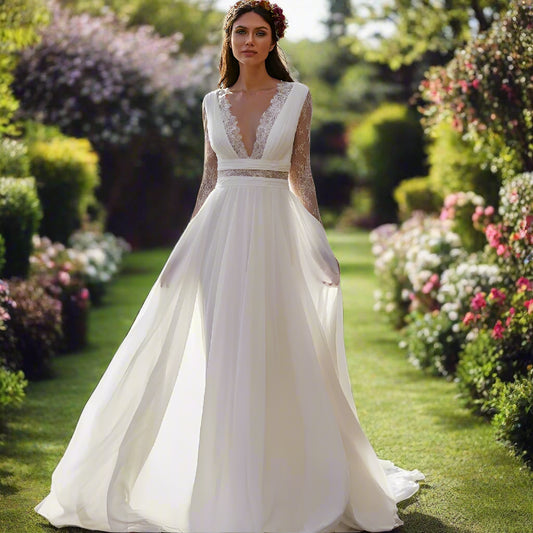 Lace A Line Wedding Dress