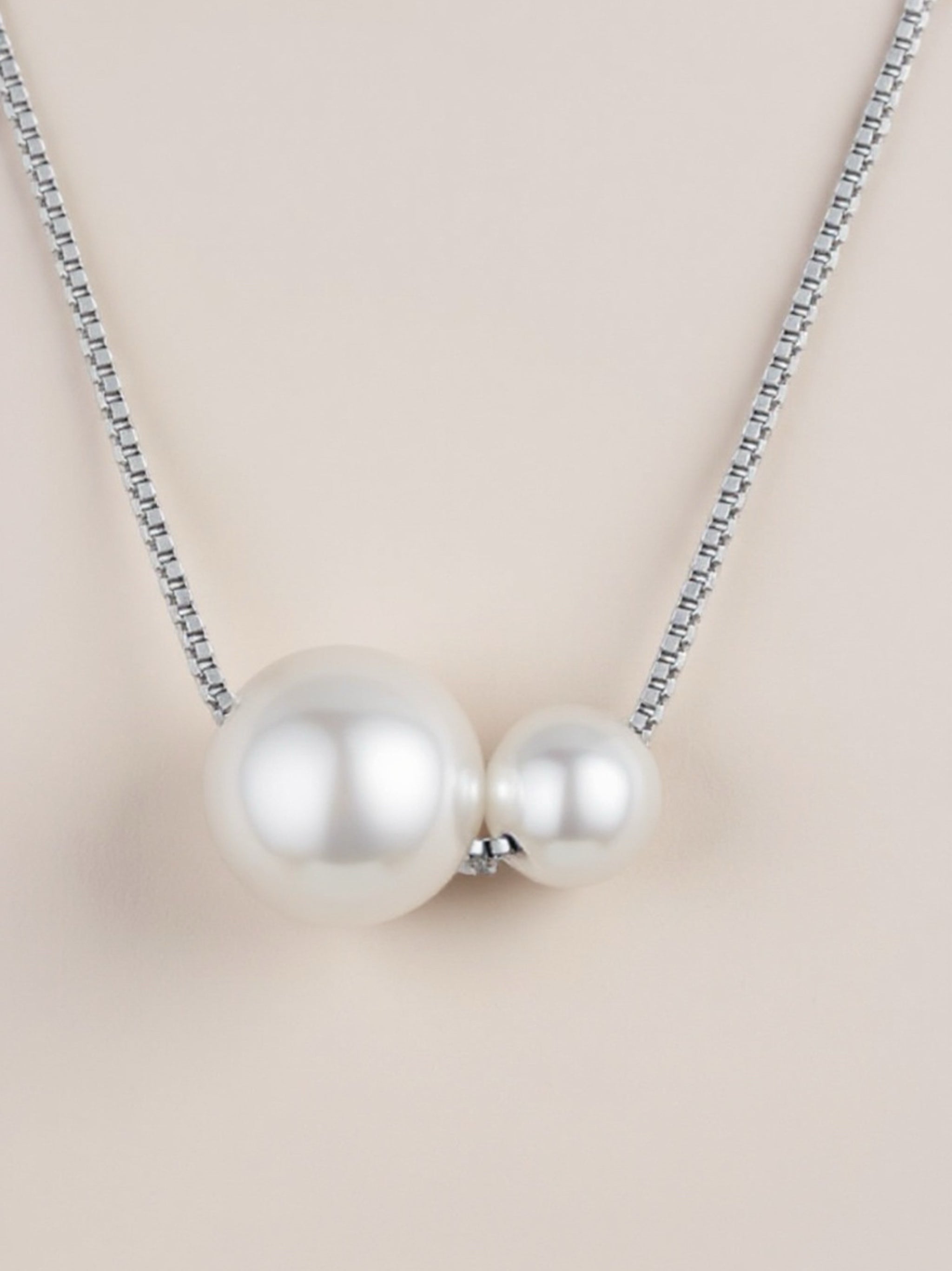 925 Sterling Silver Pearl Necklace