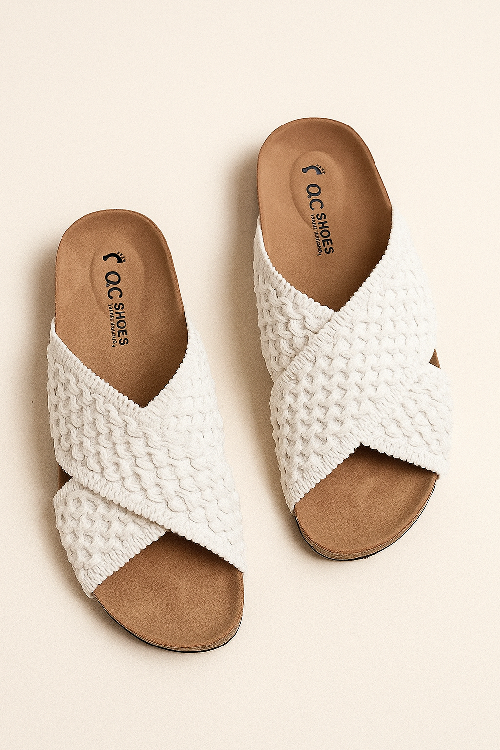 Cross Strap Woven Sandals