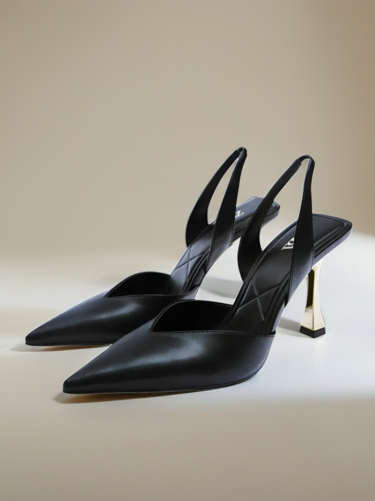 Vegan Leather Point Toe Stiletto Heels