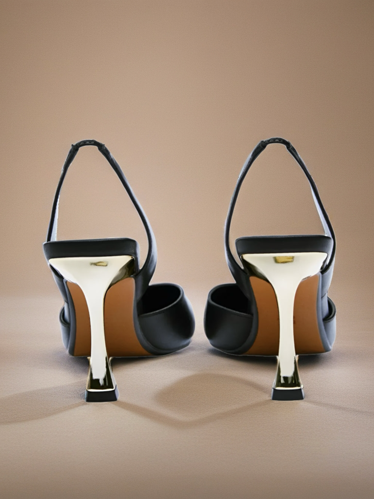 Vegan Leather Point Toe Stiletto Heels