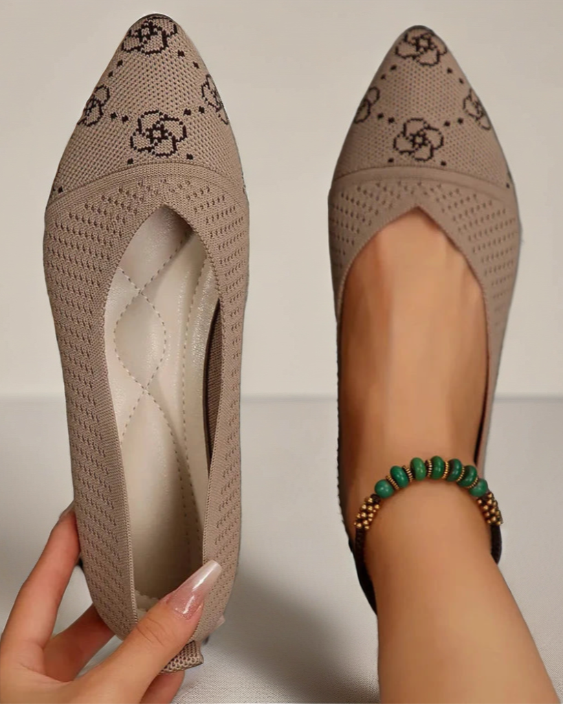 Point Toe Mesh Flat Slip-Ons