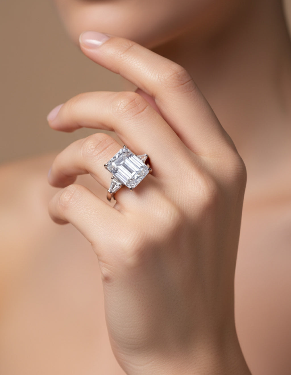 10 Carat Moissanite 925 Sterling Silver Ring