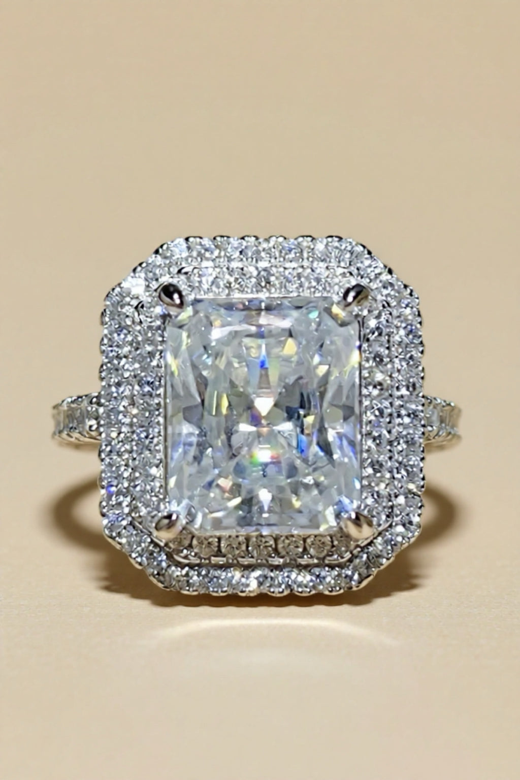 2 Carat Moissanite 925 Sterling Silver Ring