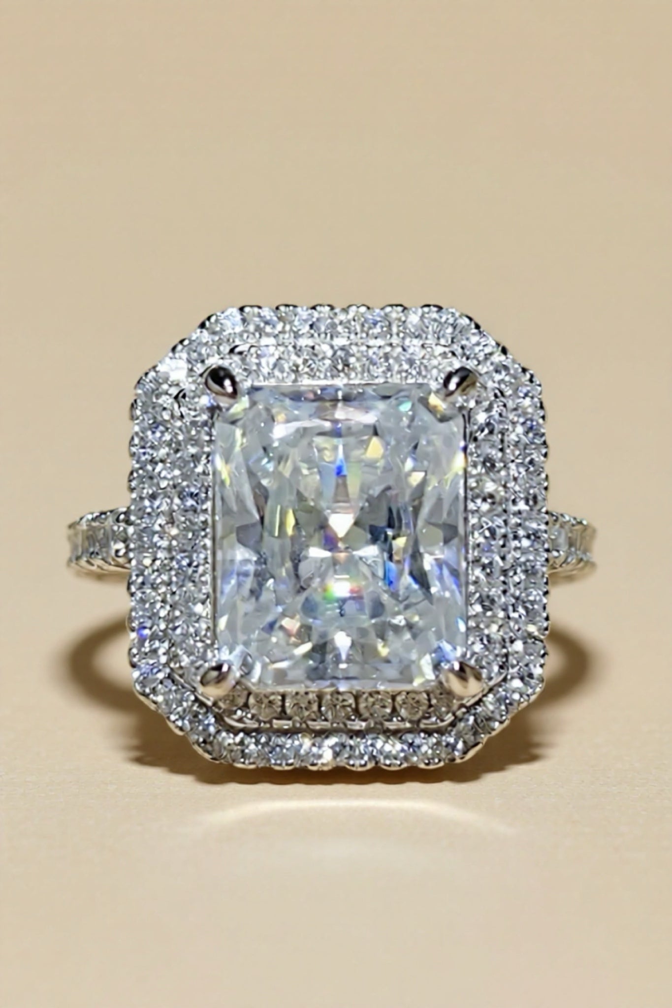 2 Carat Moissanite 925 Sterling Silver Ring