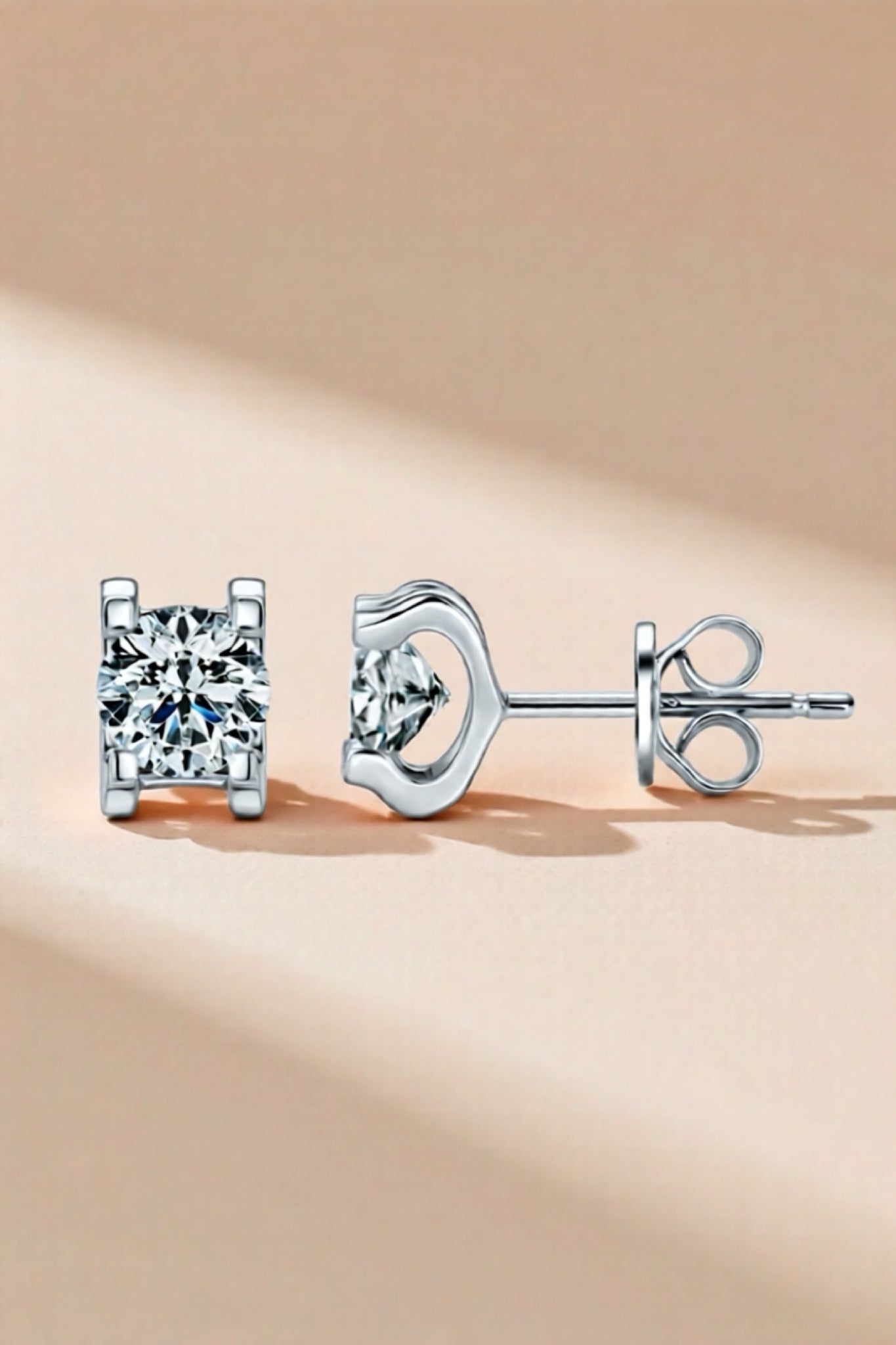 Moissanite 925 Sterling Silver Stud Earrings