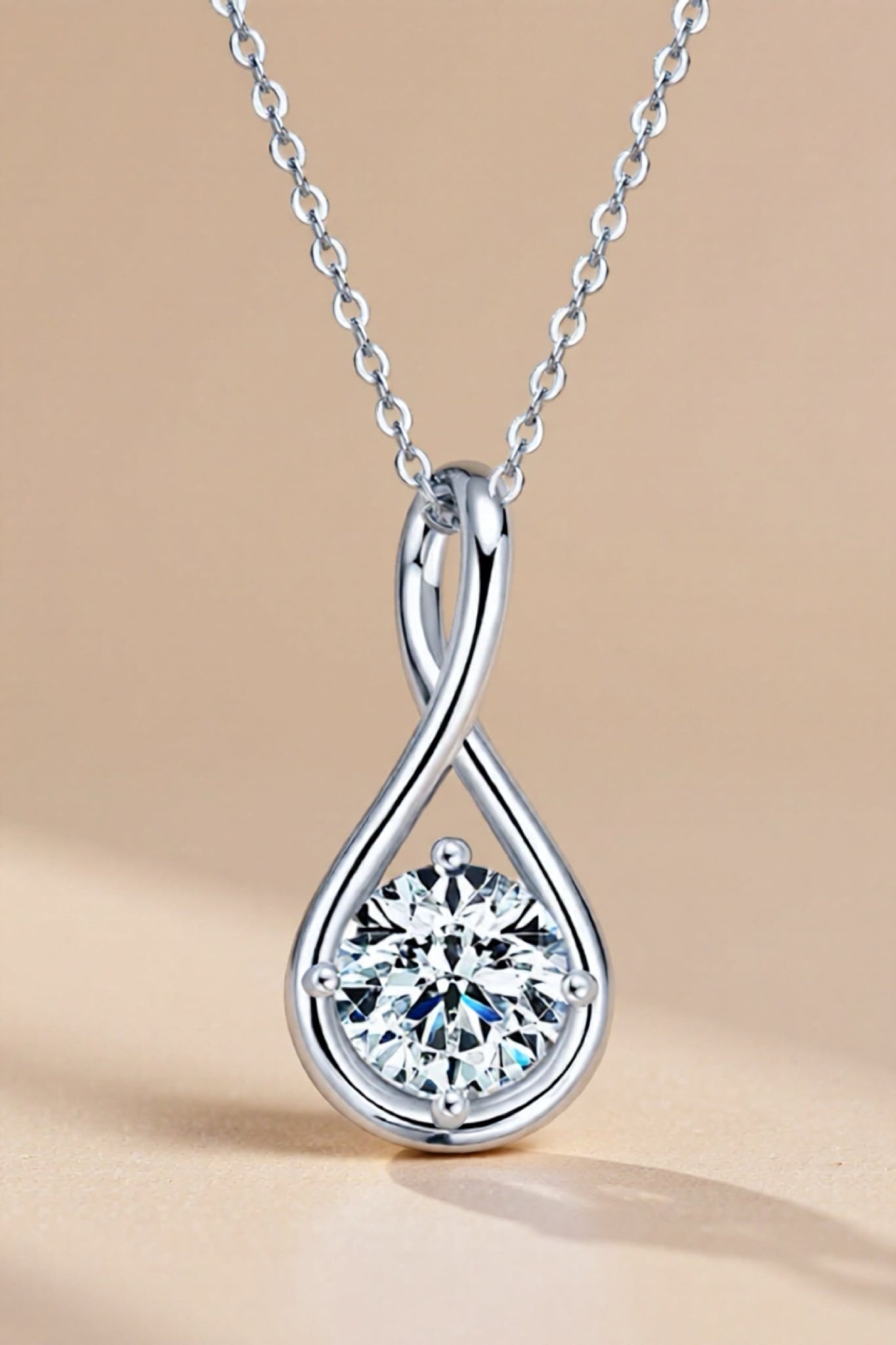 2 Carat Moissanite 925 Sterling Silver Necklace
