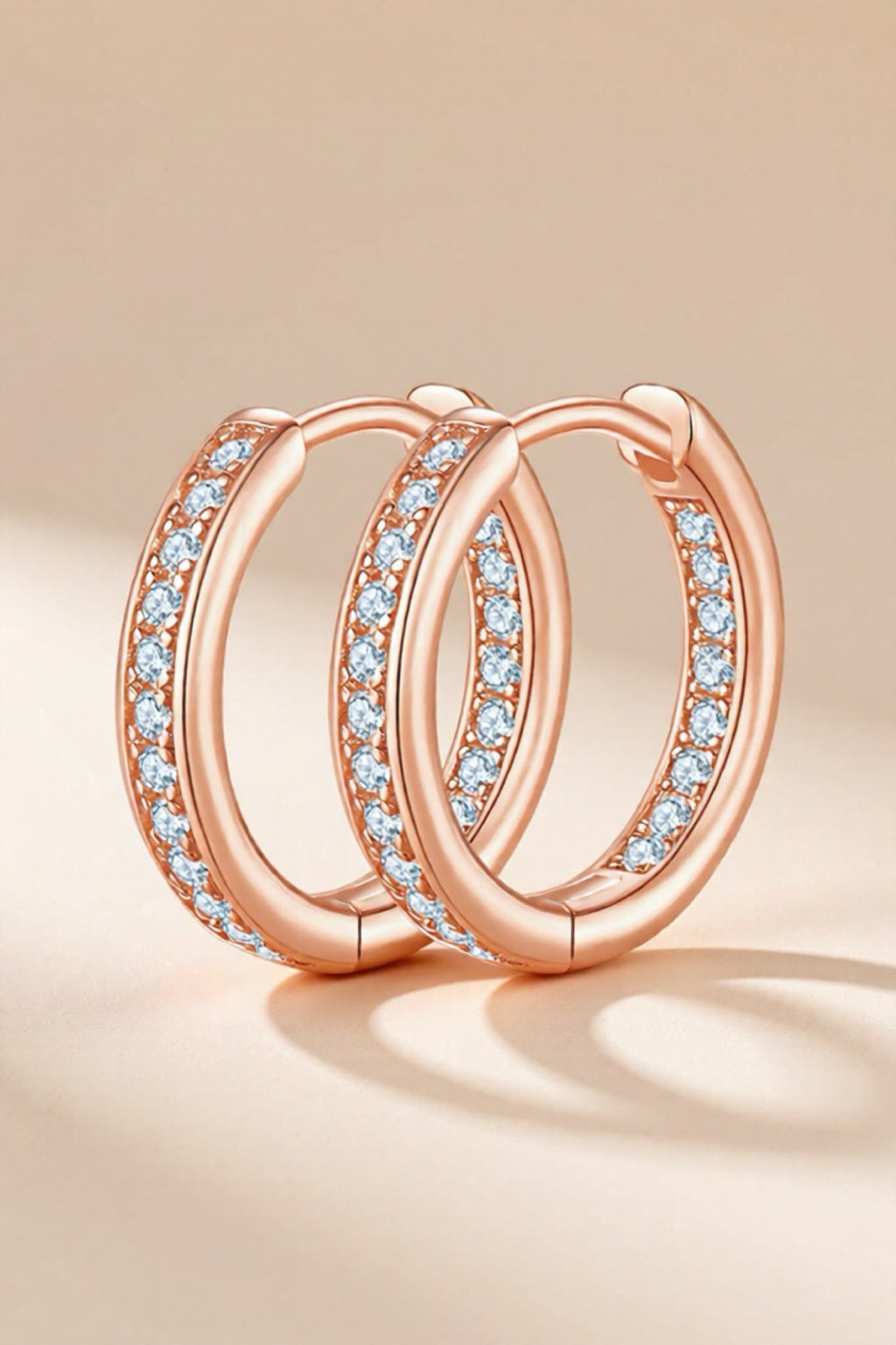 Moissanite 925 Sterling Silver Huggie Earrings