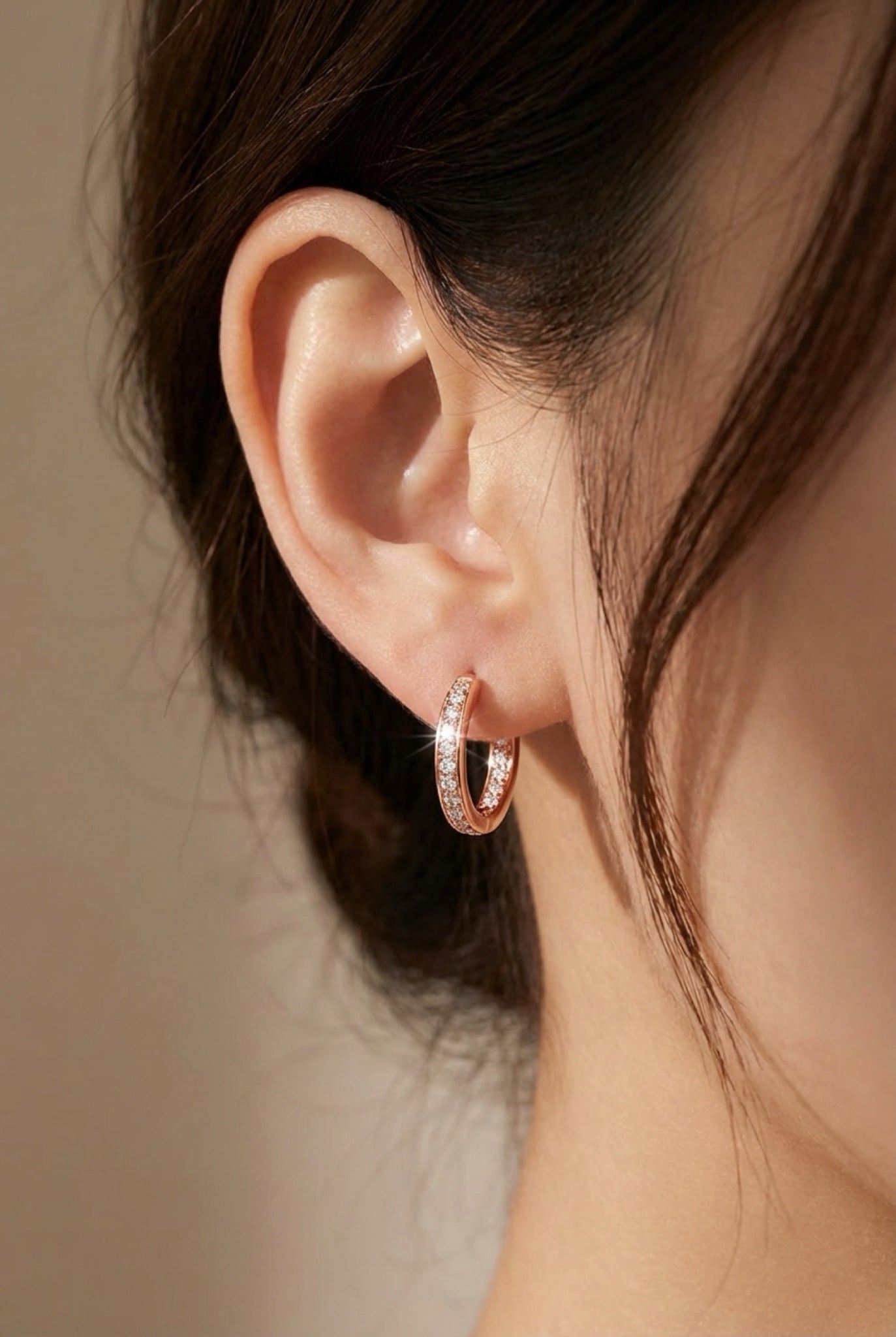 Moissanite 925 Sterling Silver Huggie Earrings