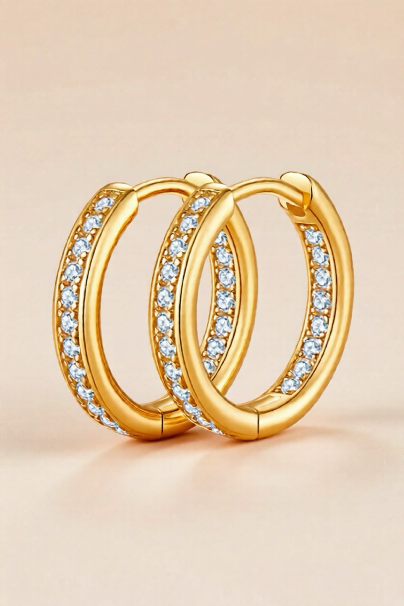 Moissanite 925 Sterling Silver Huggie Earrings