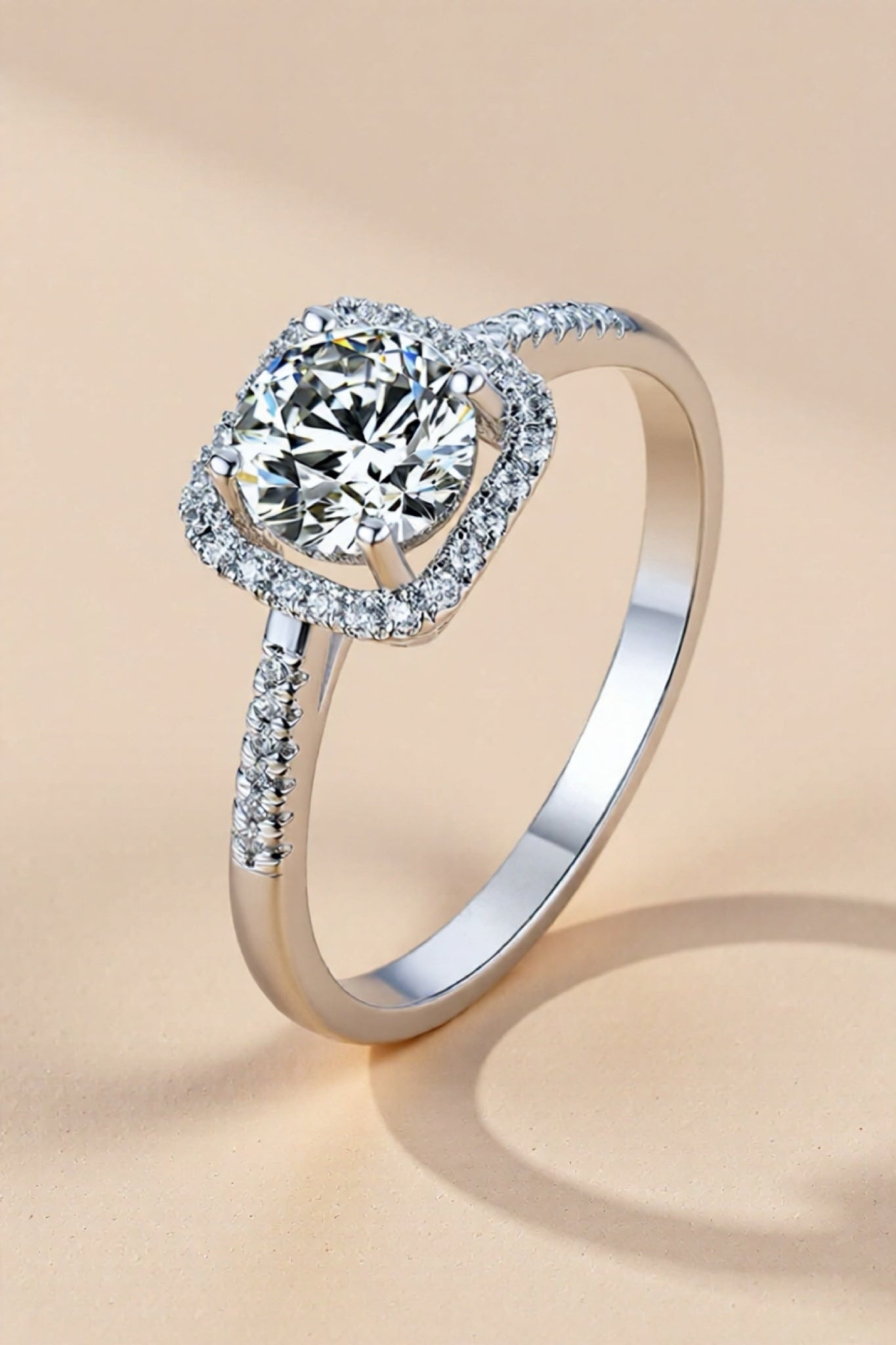 1 Carat Moissanite & CZ Ring