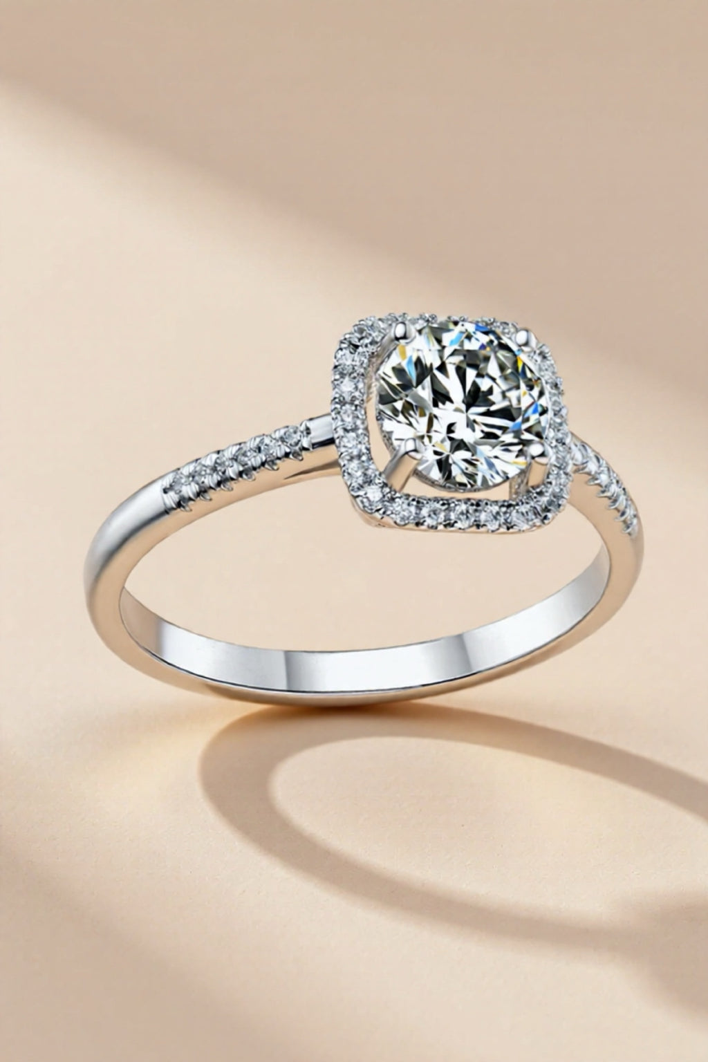 1 Carat Moissanite & CZ Ring