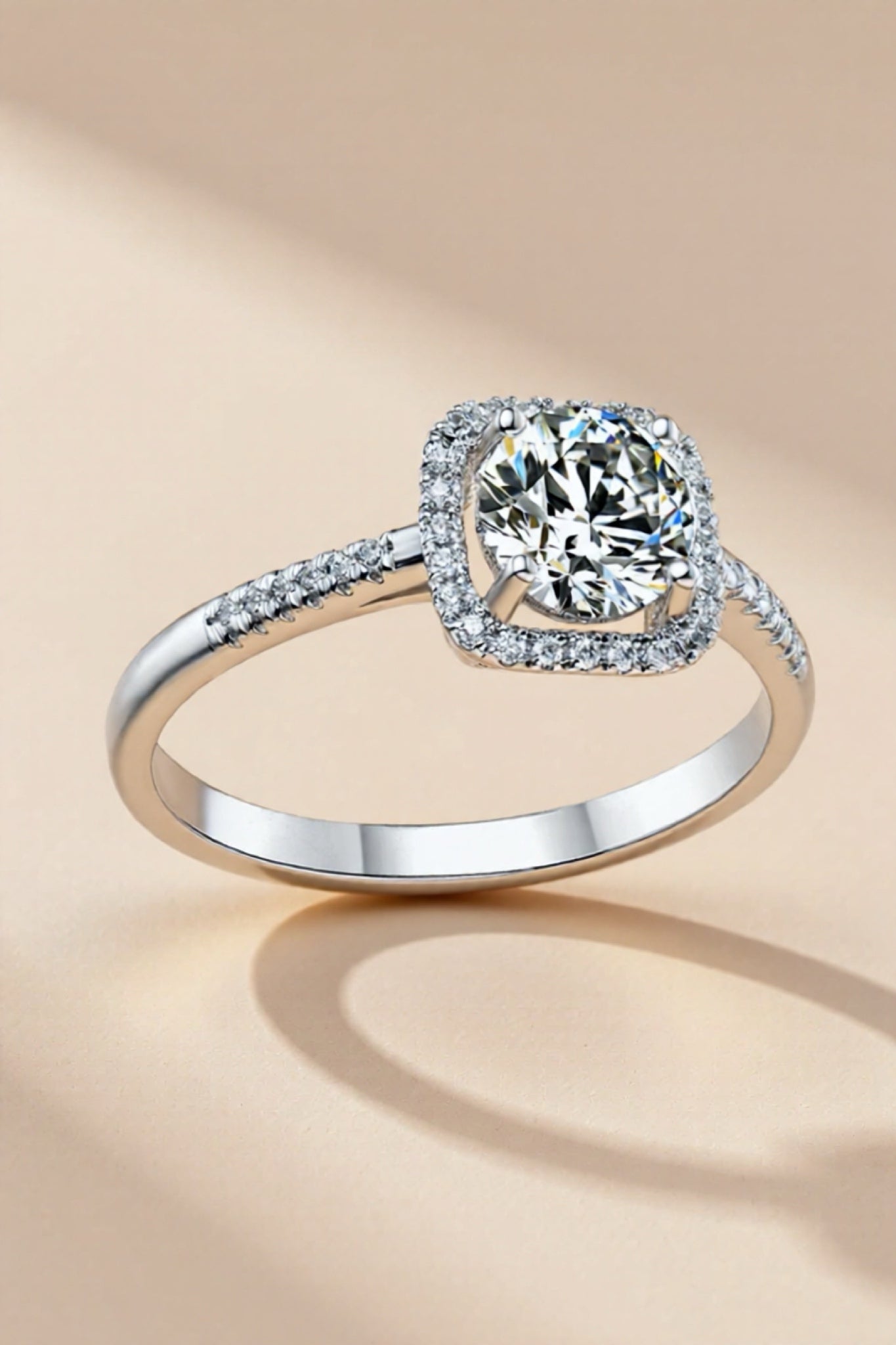 1 Carat Moissanite & CZ Ring