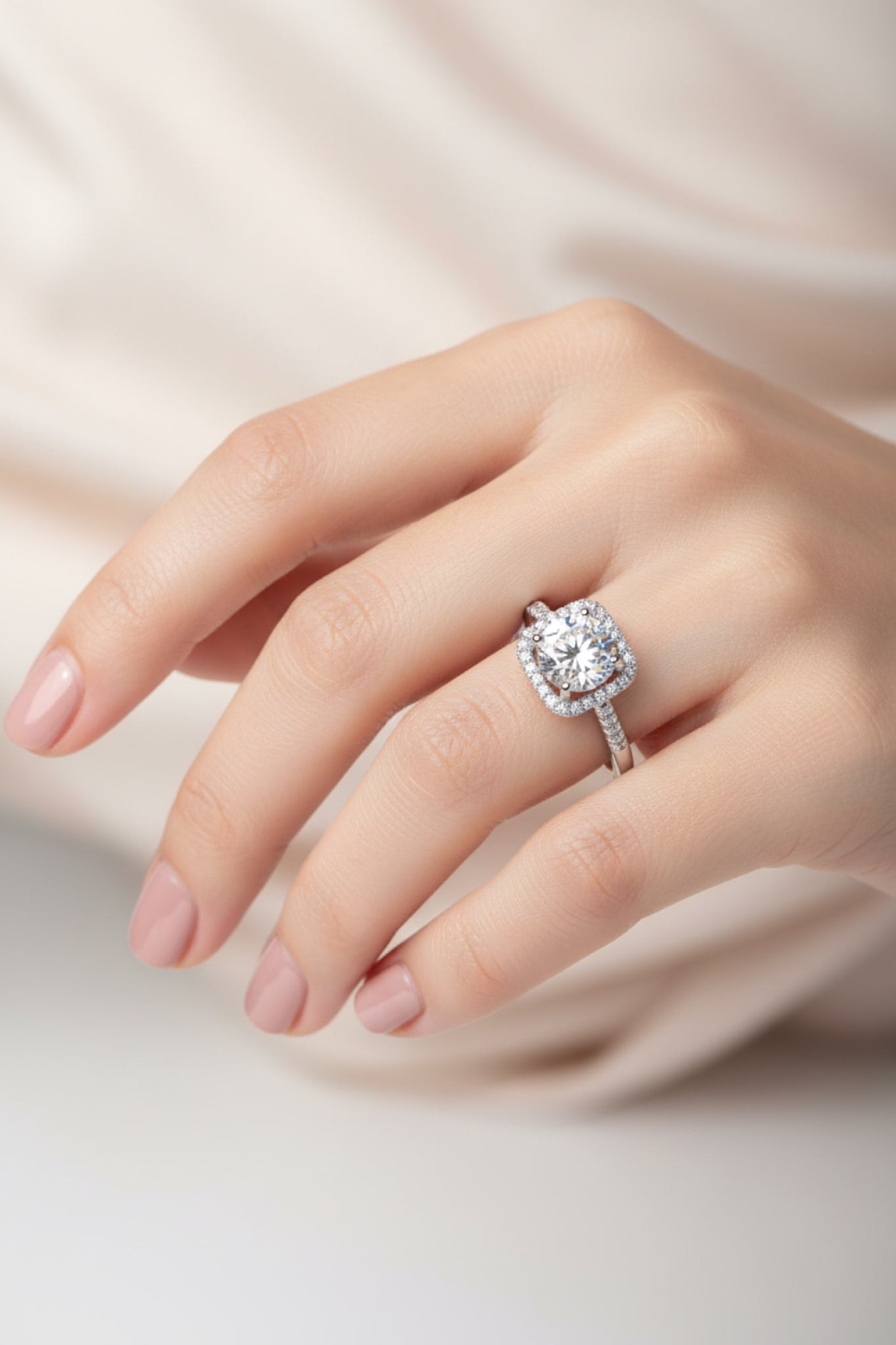 1 Carat Moissanite & CZ Ring