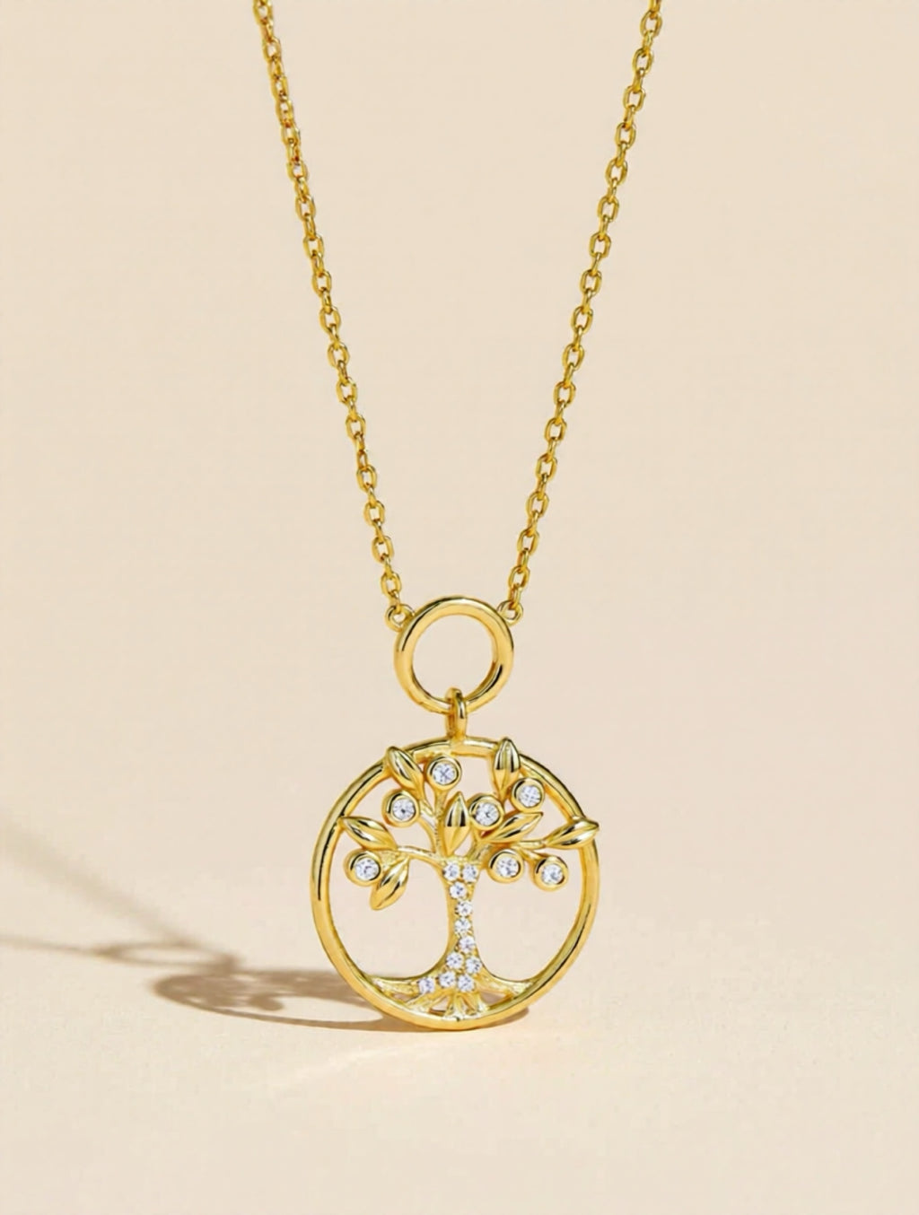 Moissanite 925 Sterling Silver Tree Of Life Pendant Necklace