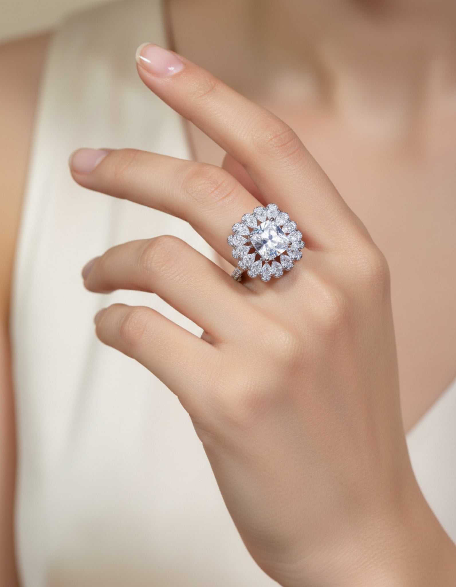 3 Carat Moissanite 925 Sterling Silver Ring