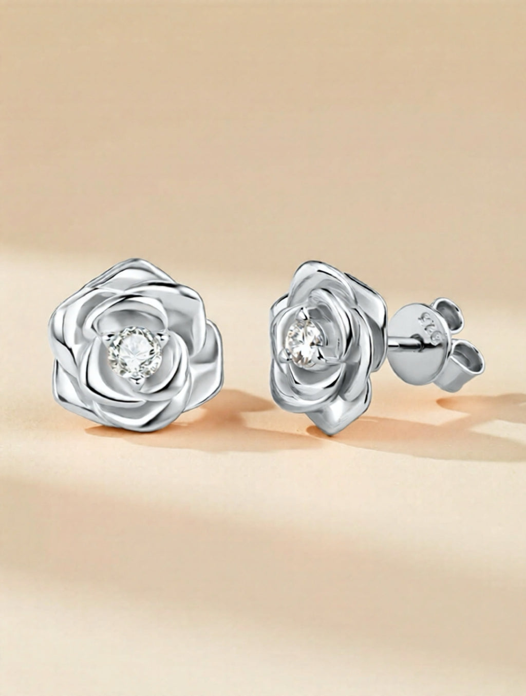 Moissanite Flower 925 Sterling Silver Earrings