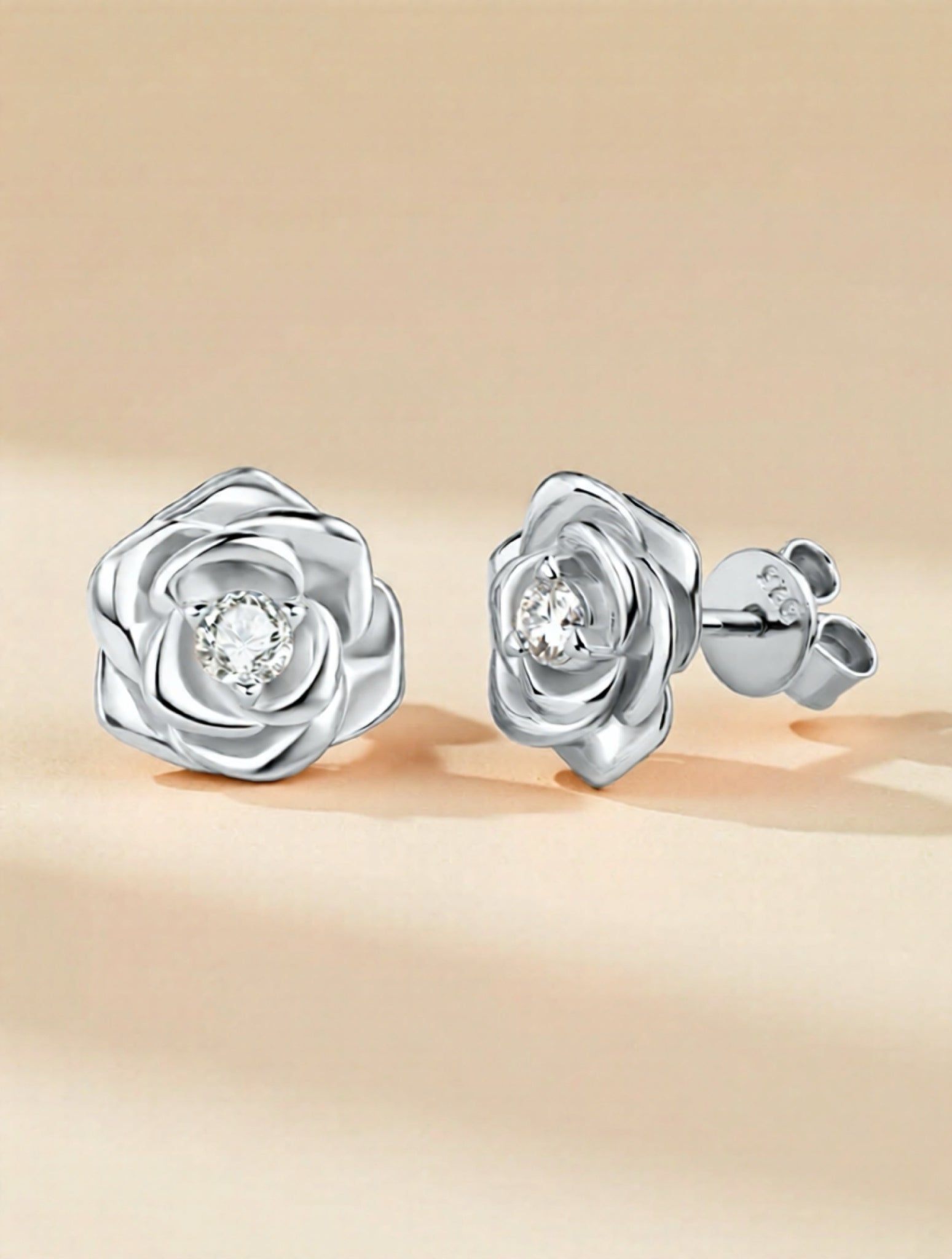 Moissanite Flower 925 Sterling Silver Earrings