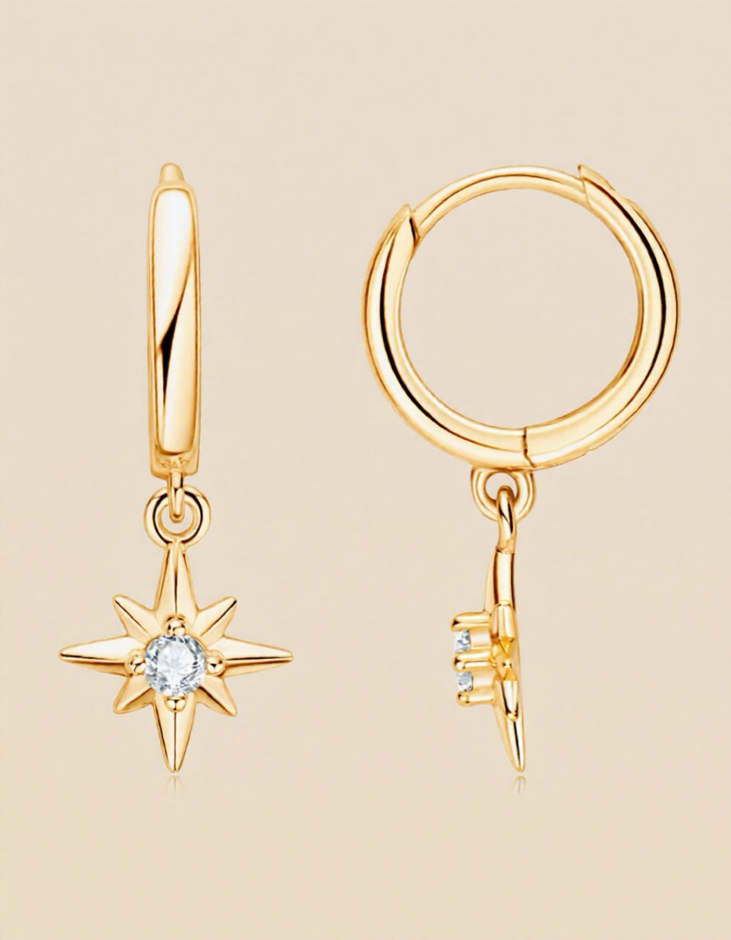 Moissanite Star Drop 925 Sterling Silver Earrings