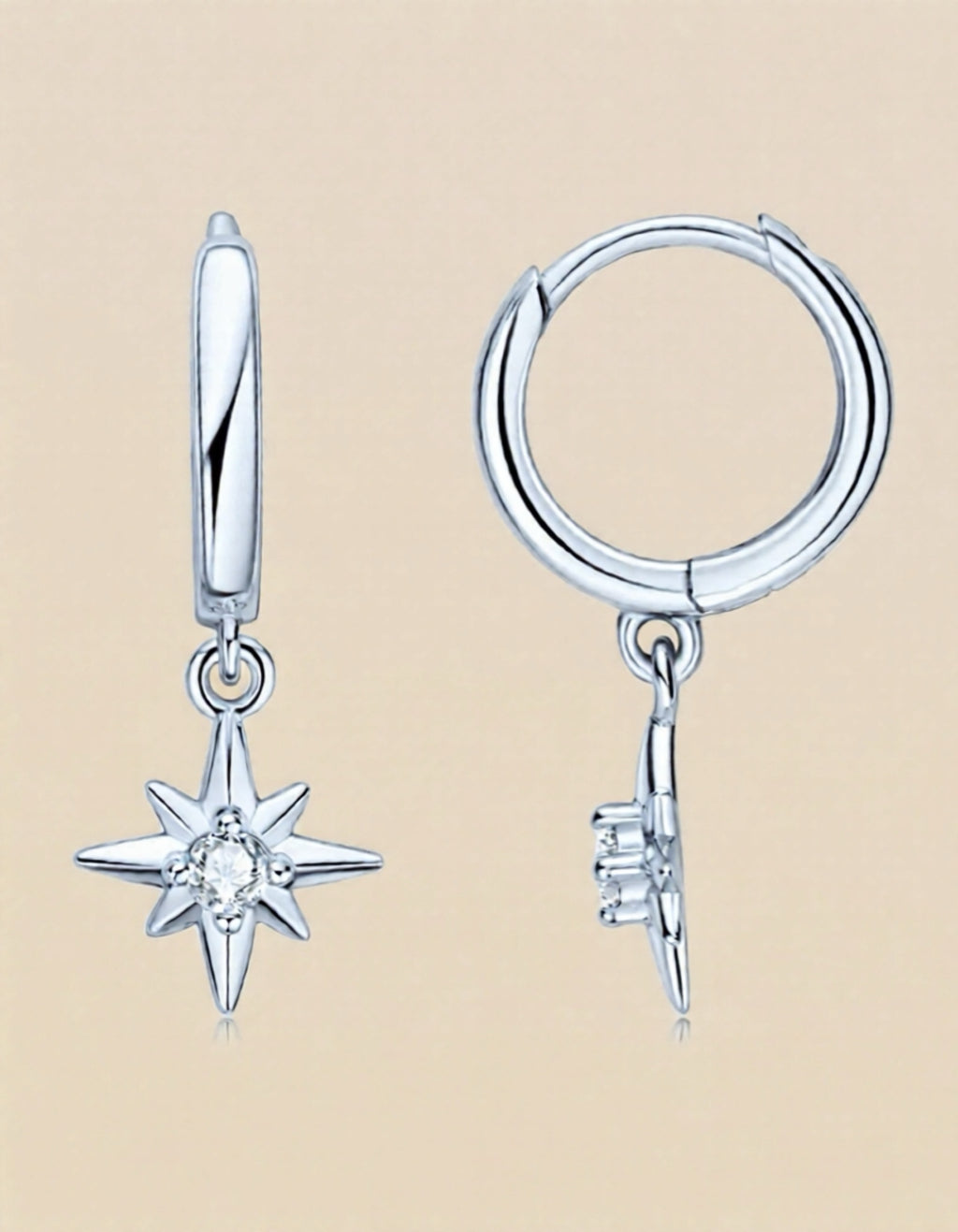 Moissanite Star Drop 925 Sterling Silver Earrings