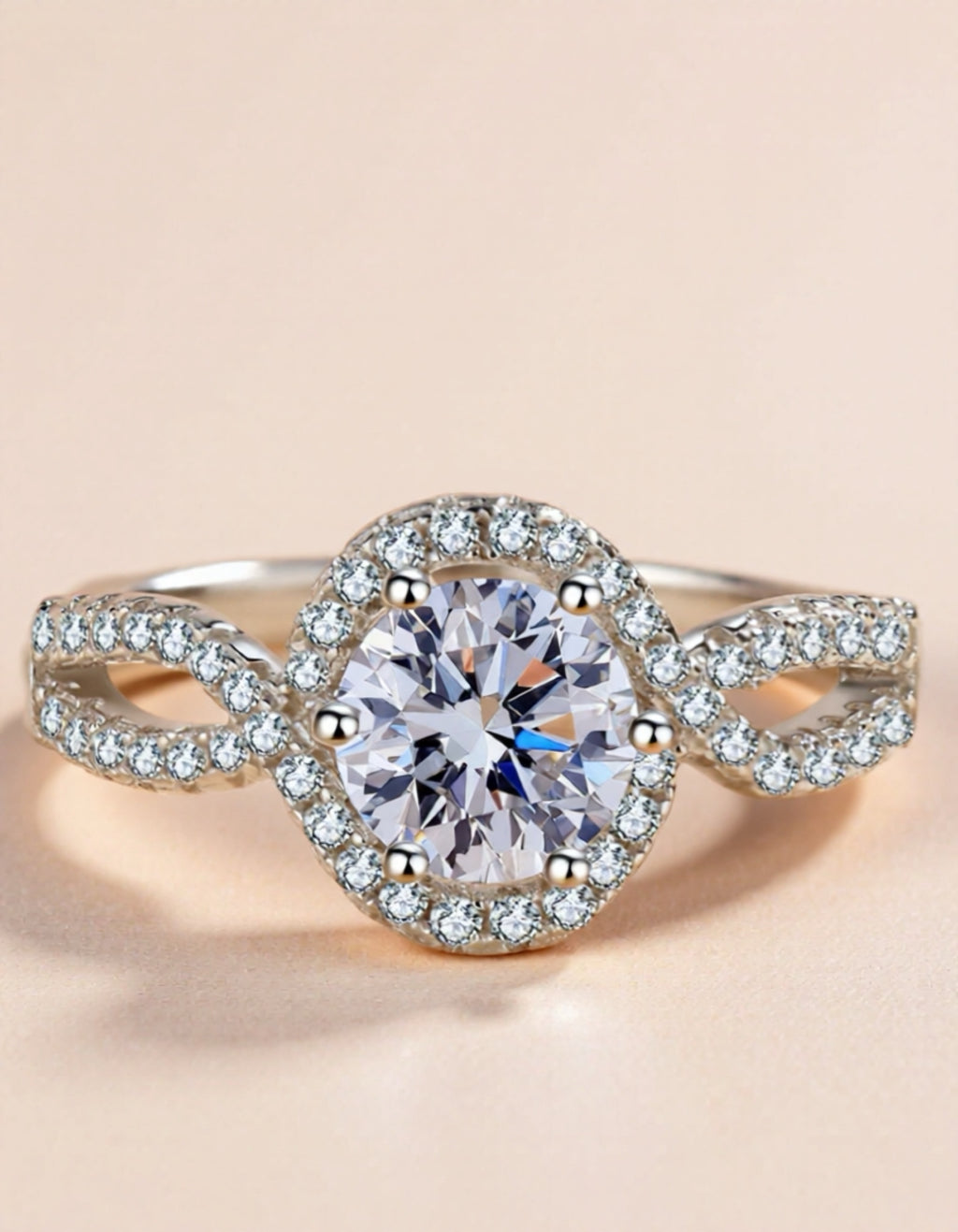 925 Sterling Silver Moissanite Ring