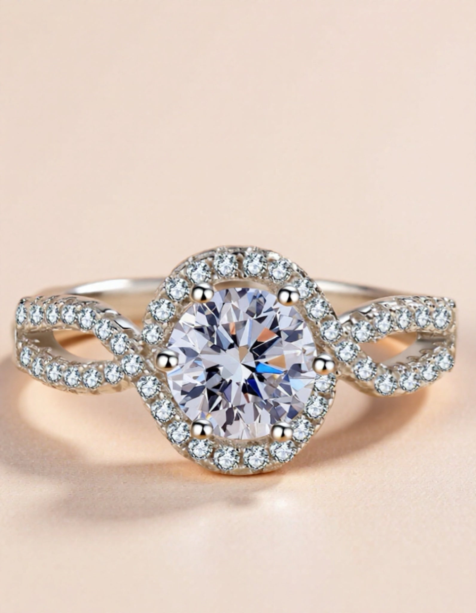 925 Sterling Silver Moissanite Ring