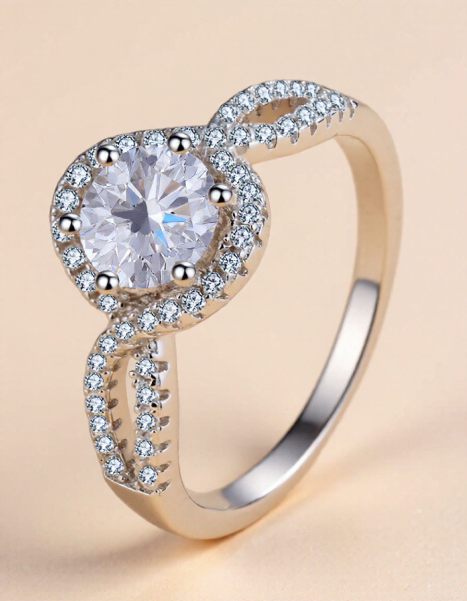 925 Sterling Silver Moissanite Ring