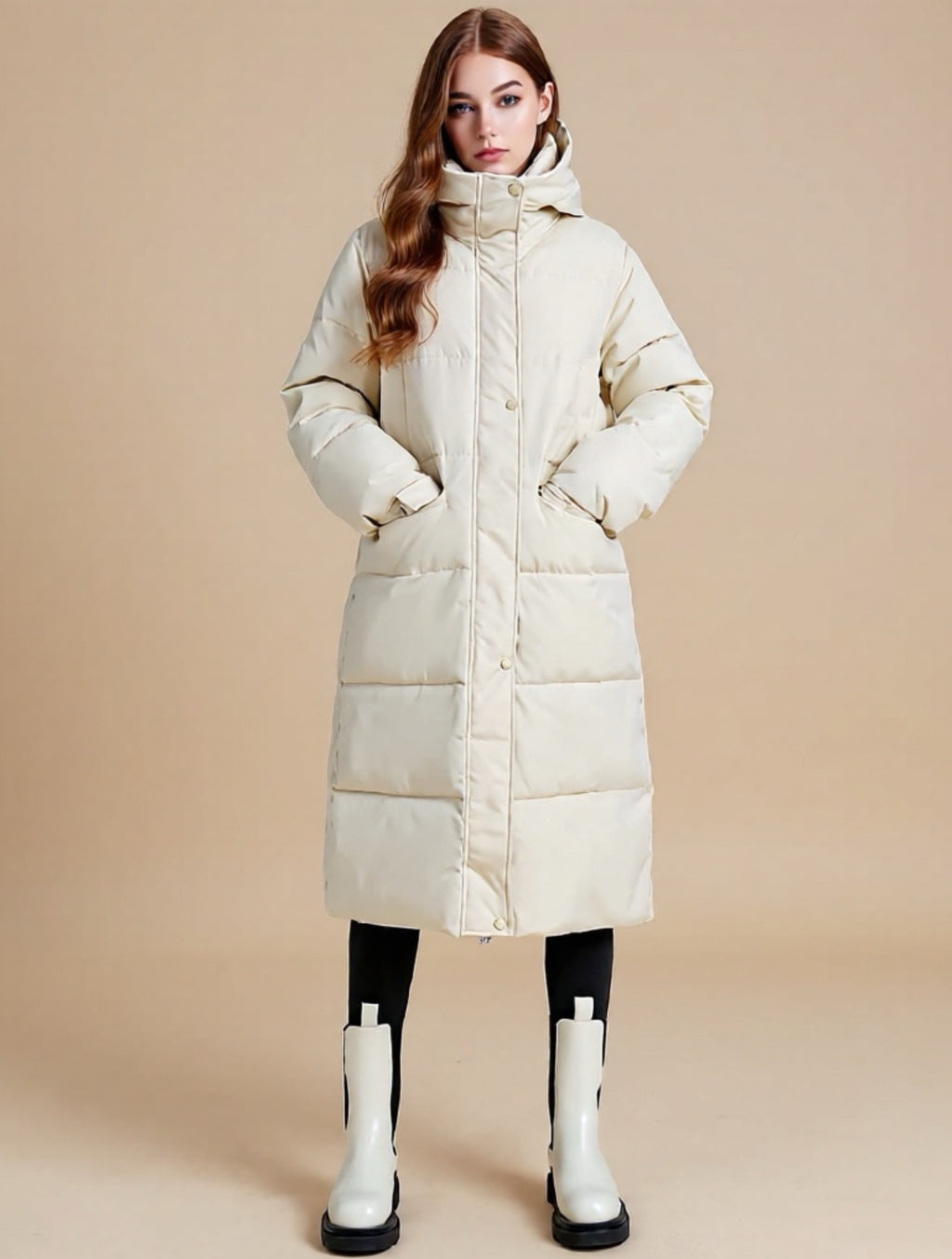 Long Hooded Puffer Coat