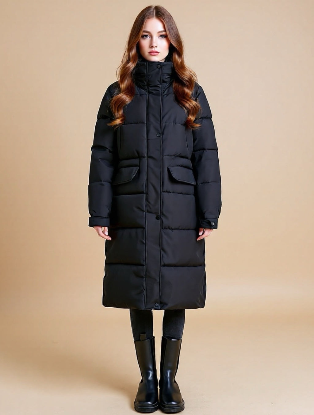 Long Hooded Puffer Coat