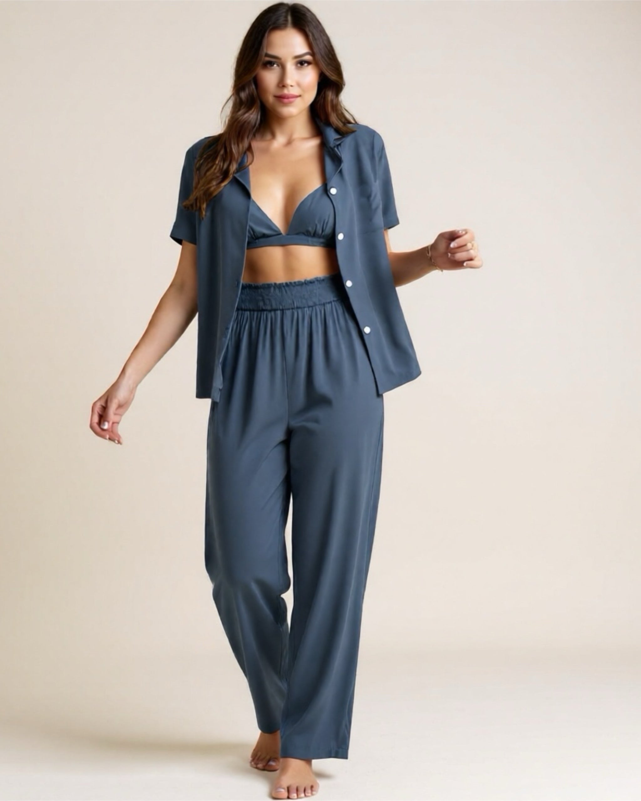 Three Piece Pant Pajama Set
