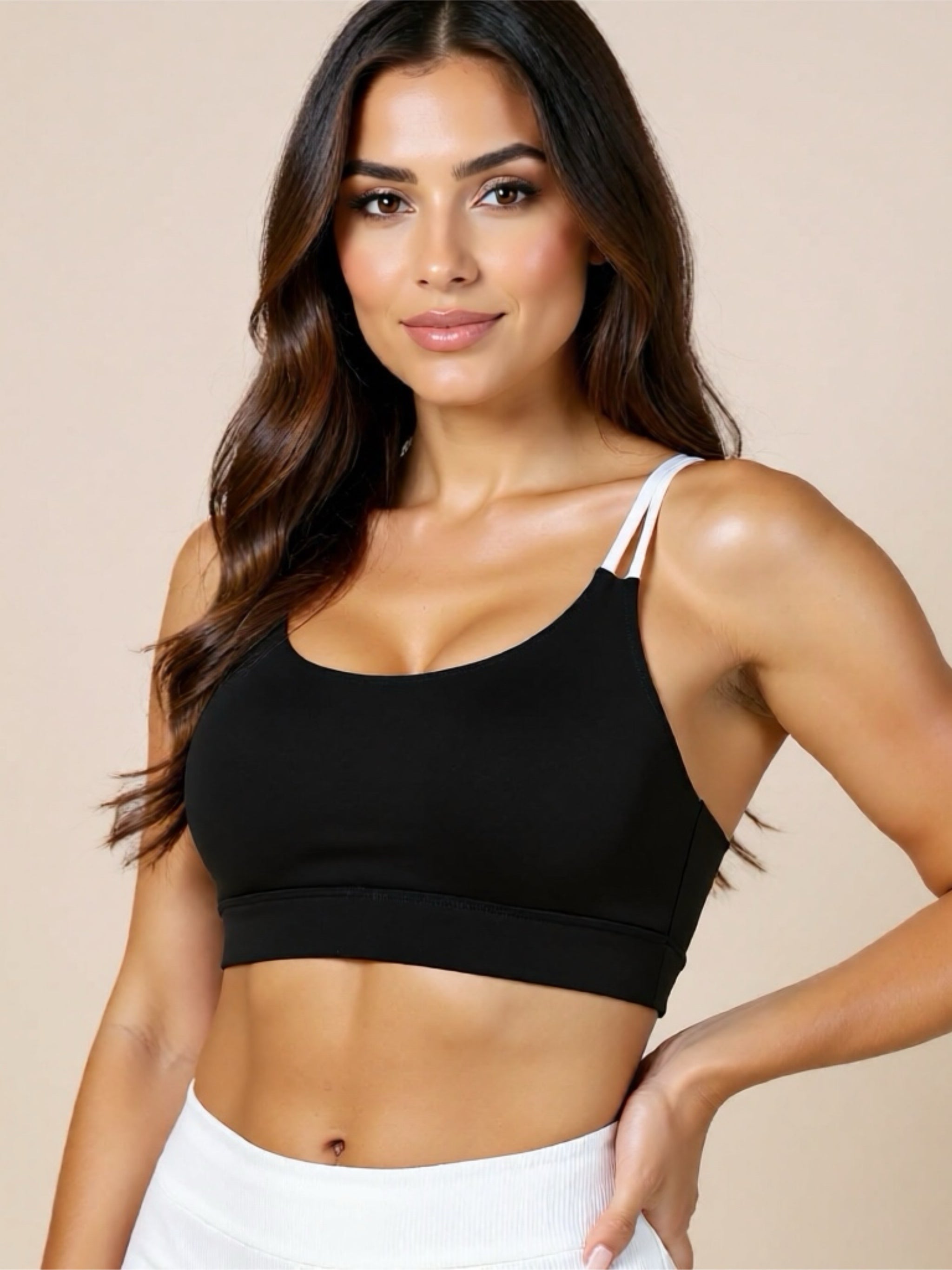 Asymmetrical Strap Sports Bra