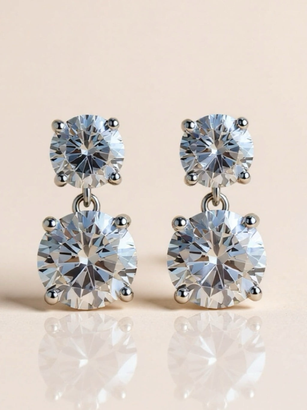 10 Carat Moissanite 925 Sterling Silver Earrings