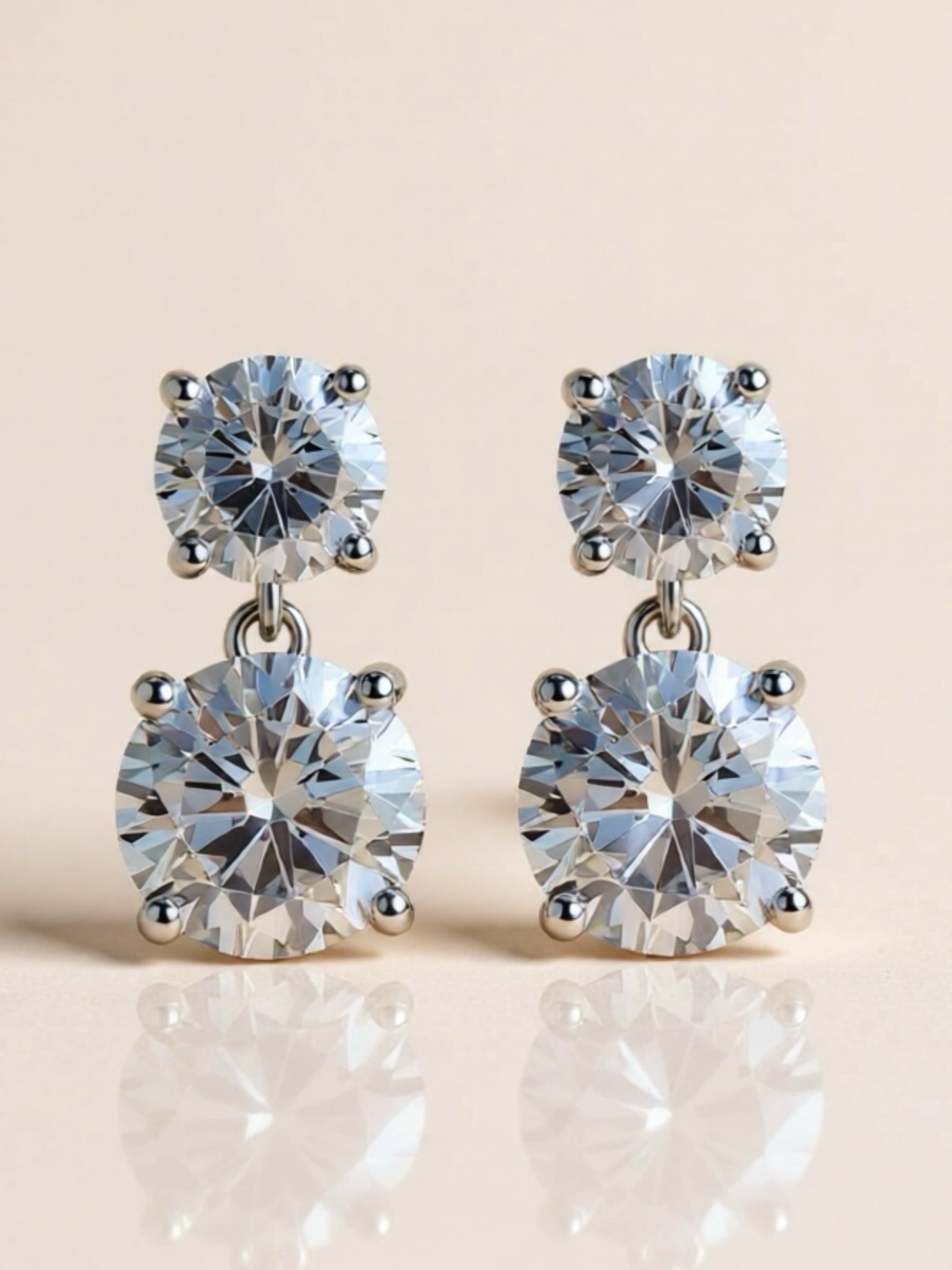 10 Carat Moissanite 925 Sterling Silver Earrings
