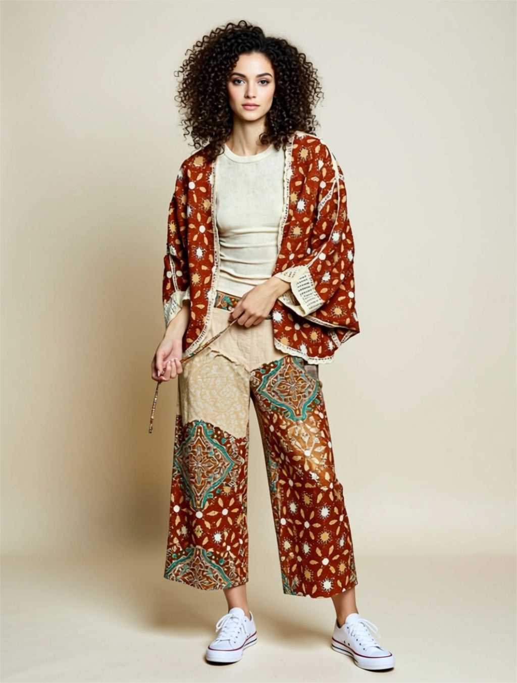 Openwork Boho Knit Cardigan