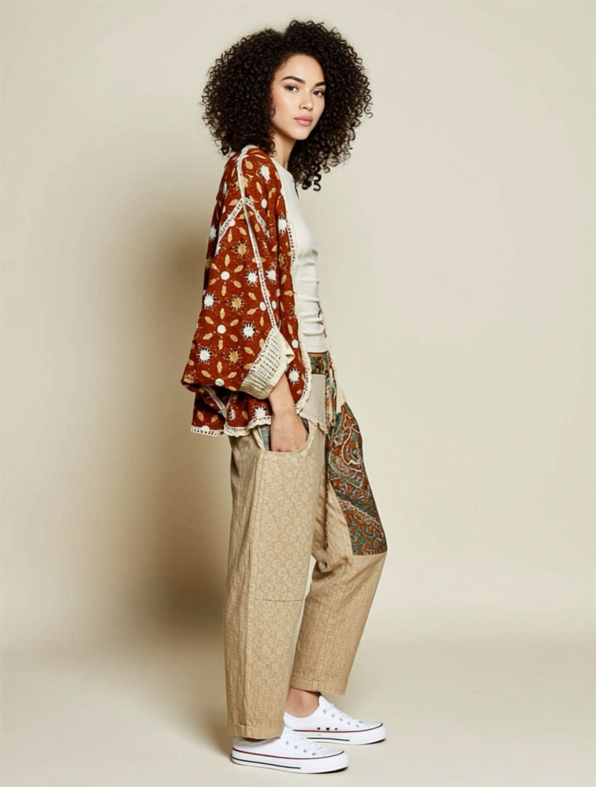 Openwork Boho Knit Cardigan