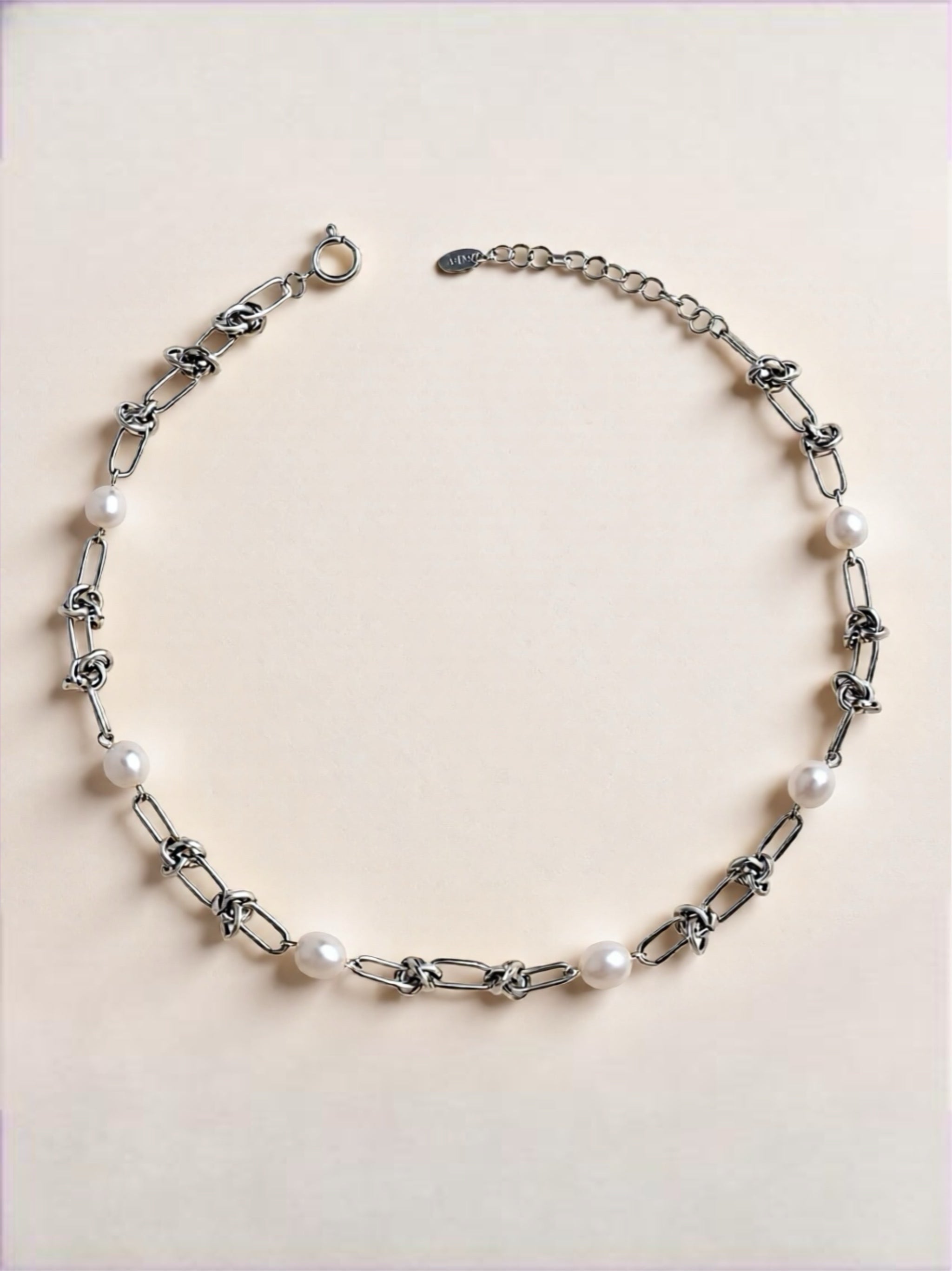 Freshwater Pearl Titanium Steel Necklace