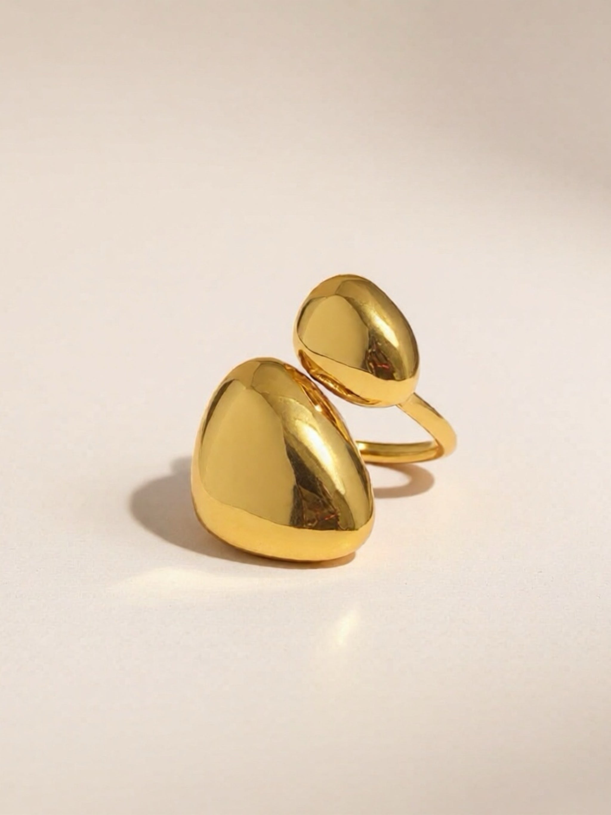 18K Gold Irregular Bypass Ring