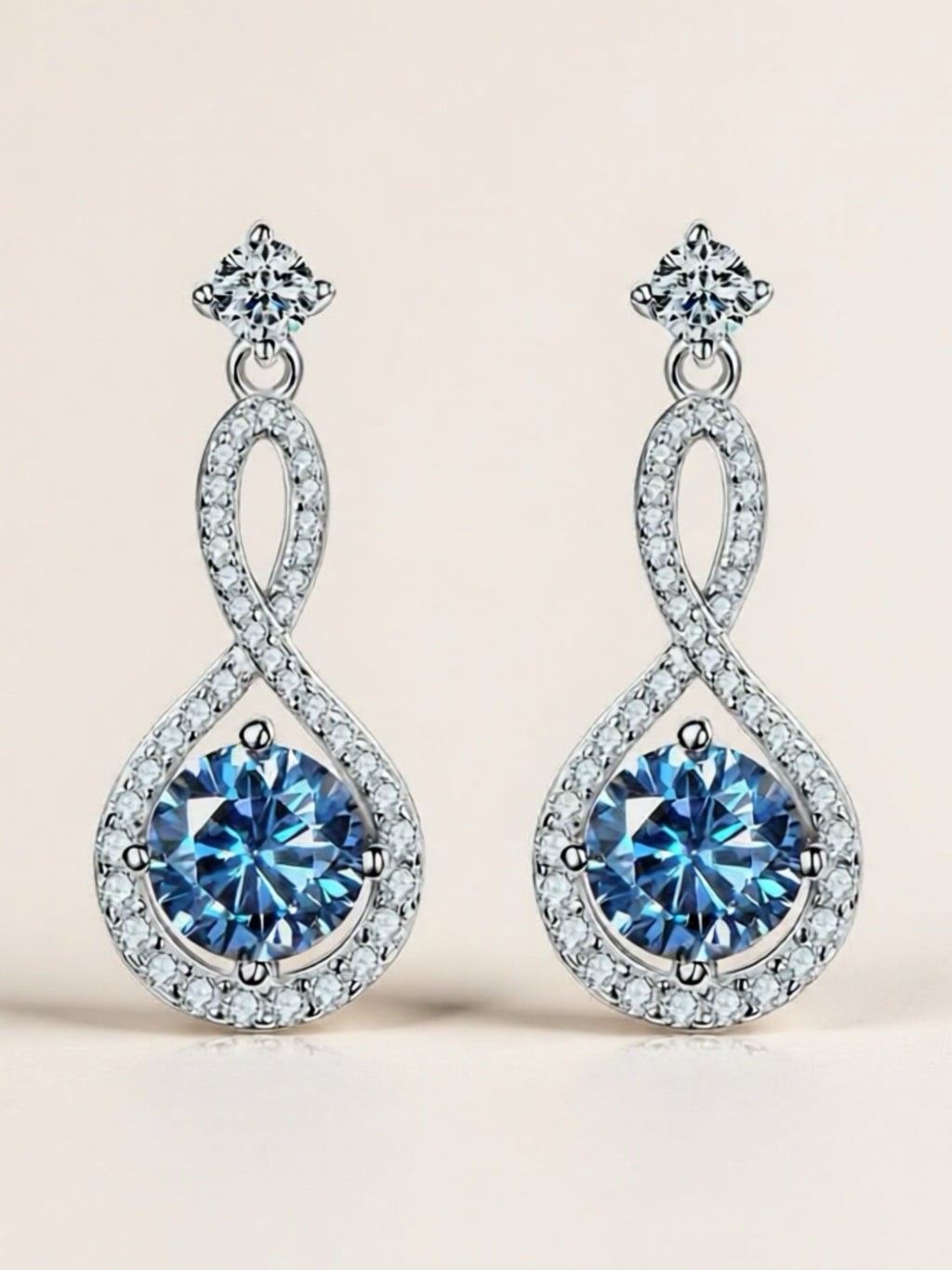 1 Carat Moissanite 925 Sterling Silver Earrings