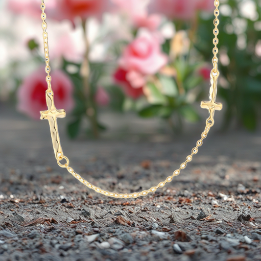 925 Sterling Silver Cross Charm Necklace