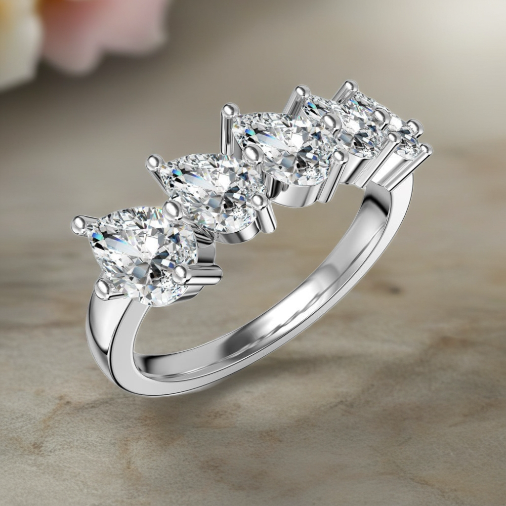 Sterling Silver Ring with CZ Accents