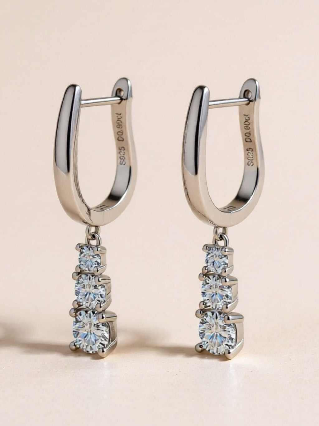 1.8 Carat Moissanite 925 Sterling Silver Drop Earrings