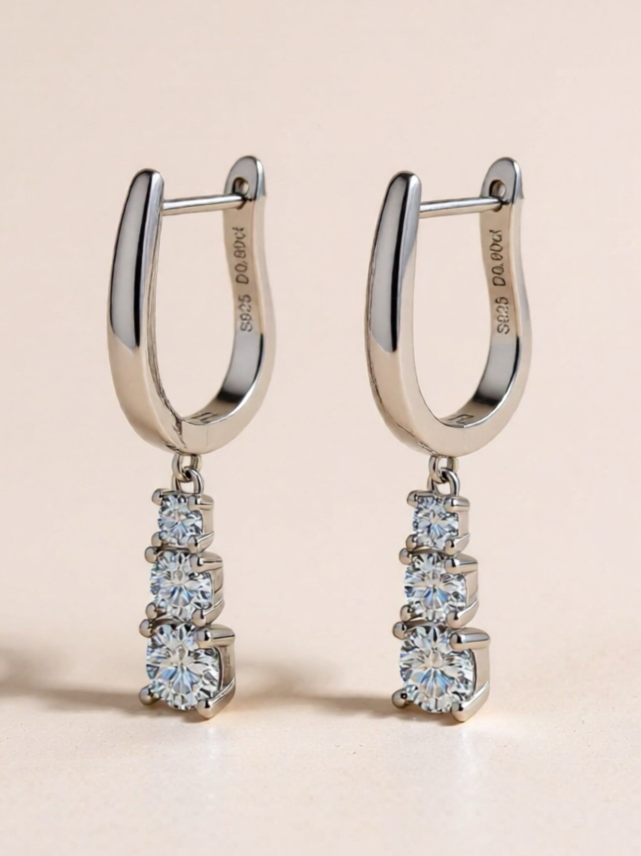 1.8 Carat Moissanite 925 Sterling Silver Drop Earrings