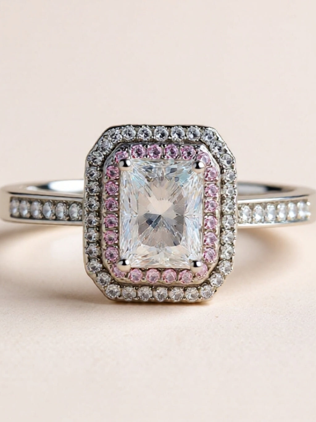 1 Carat Moissanite 925 Sterling Silver Ring