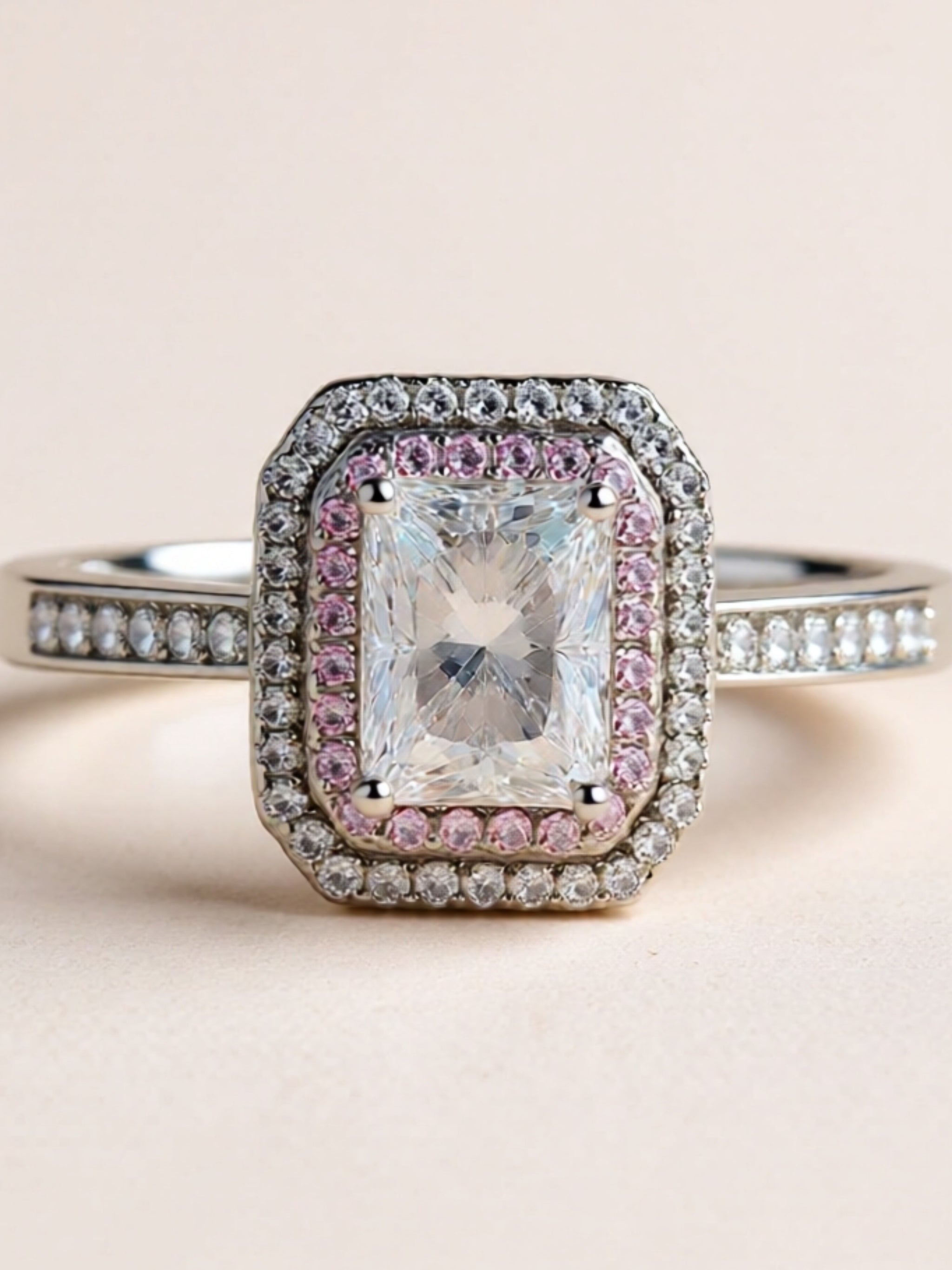 1 Carat Moissanite 925 Sterling Silver Ring